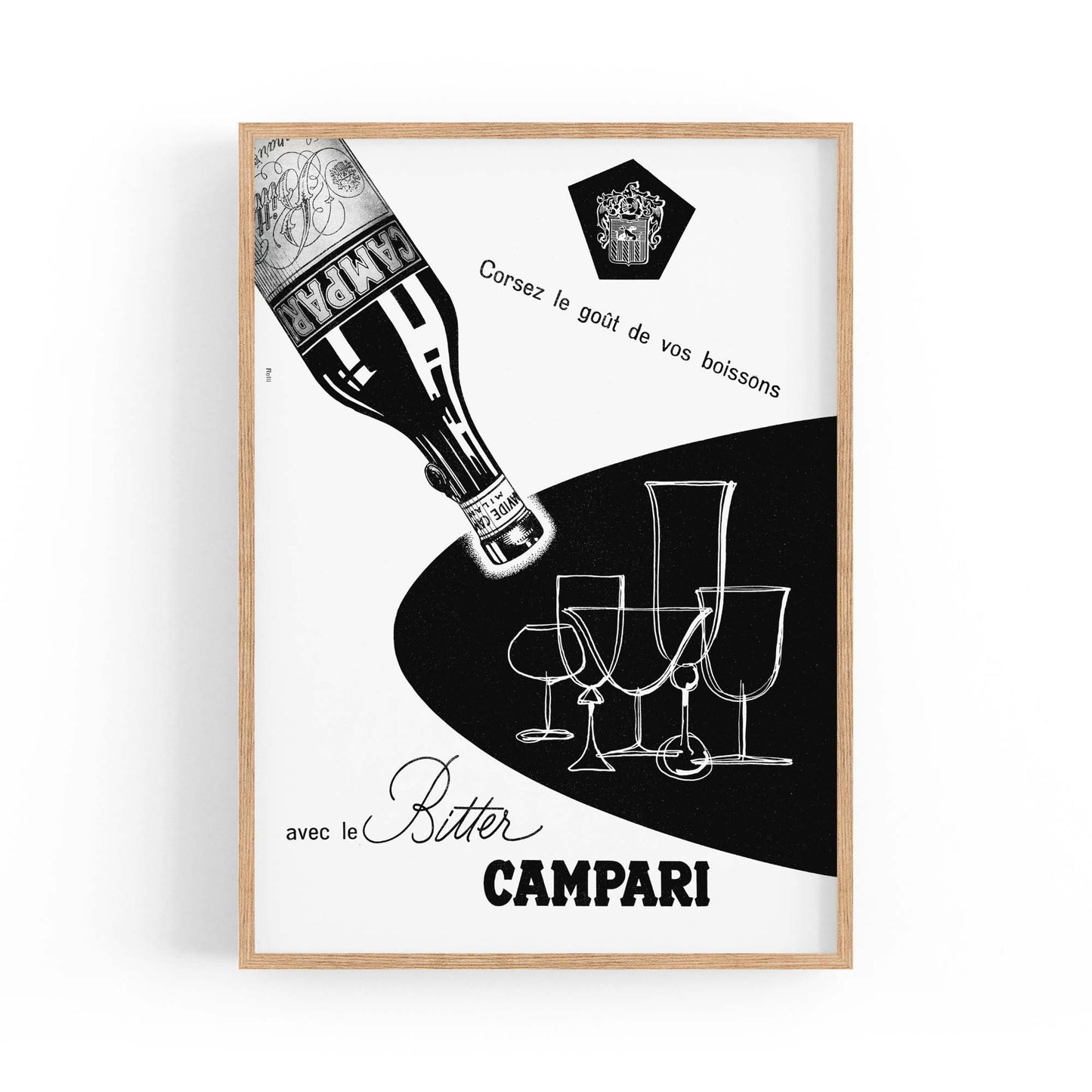 Bitter Campari Vintage Advert Wall Art - The Affordable Art Company