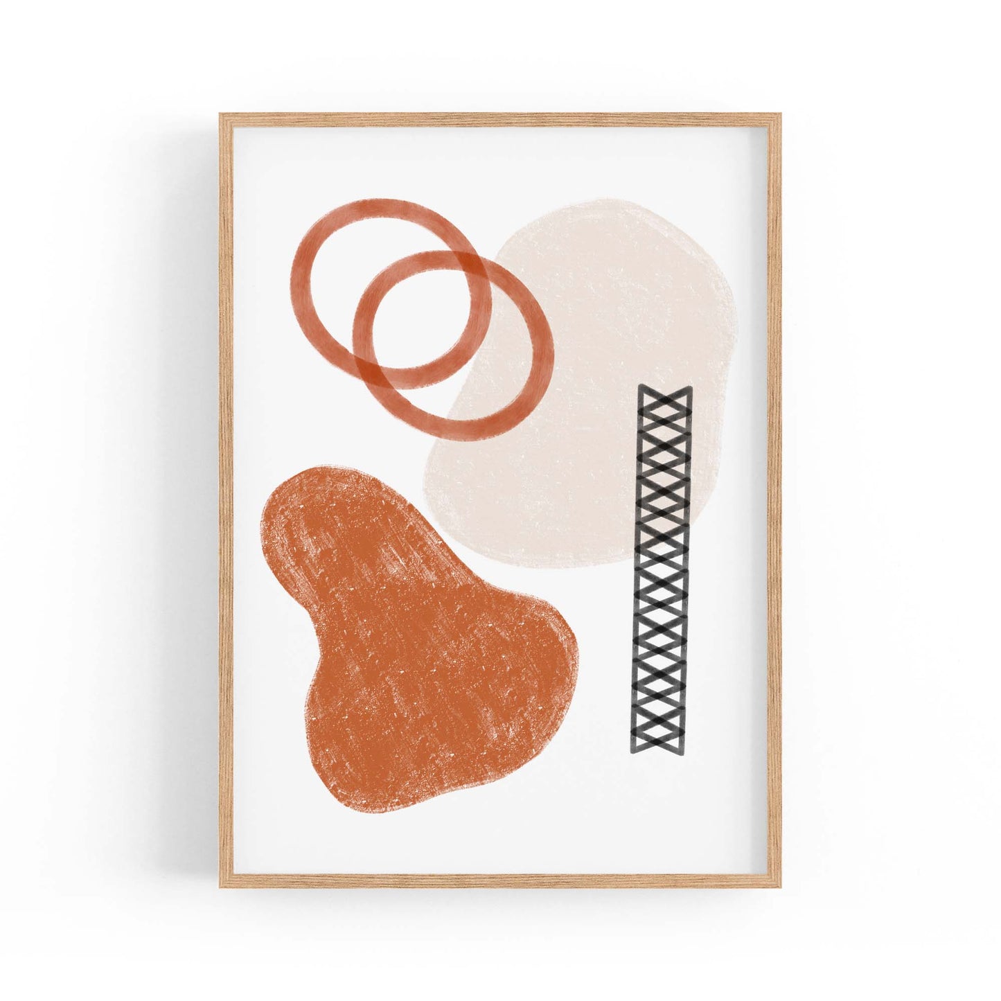 Modern Abstract Shape Minimal Retro Wall Art #15 - The Affordable Art Company