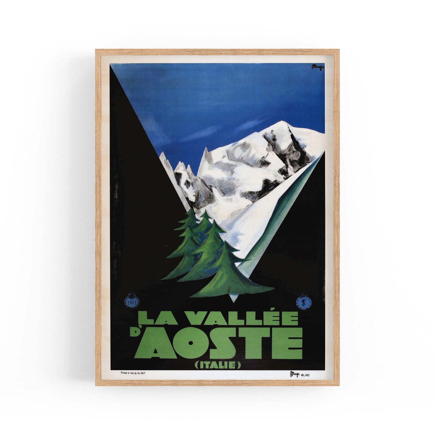French Alps Tourism Vintage Travel Advert Wall Art - The Affordable Art Company