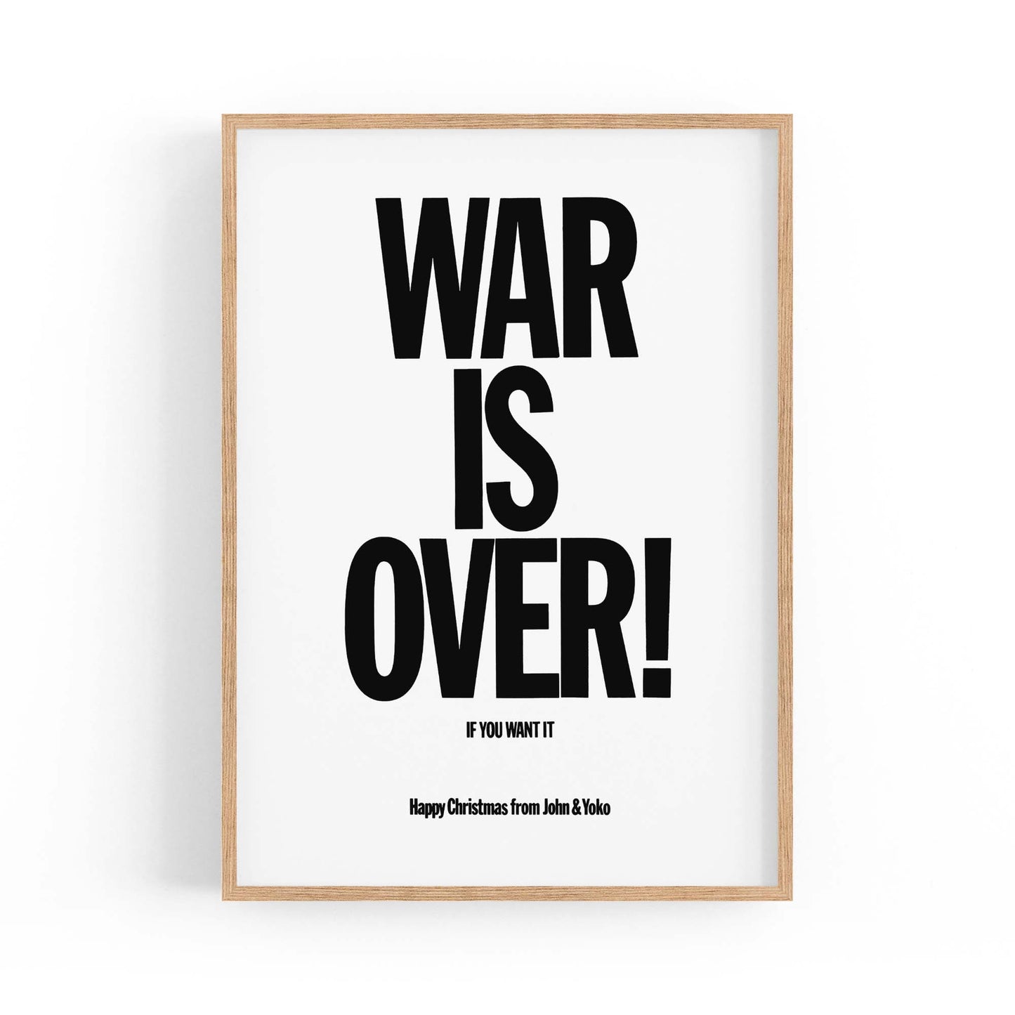 War Is Over "Christmas" John Lennon Beatles Art - The Affordable Art Company