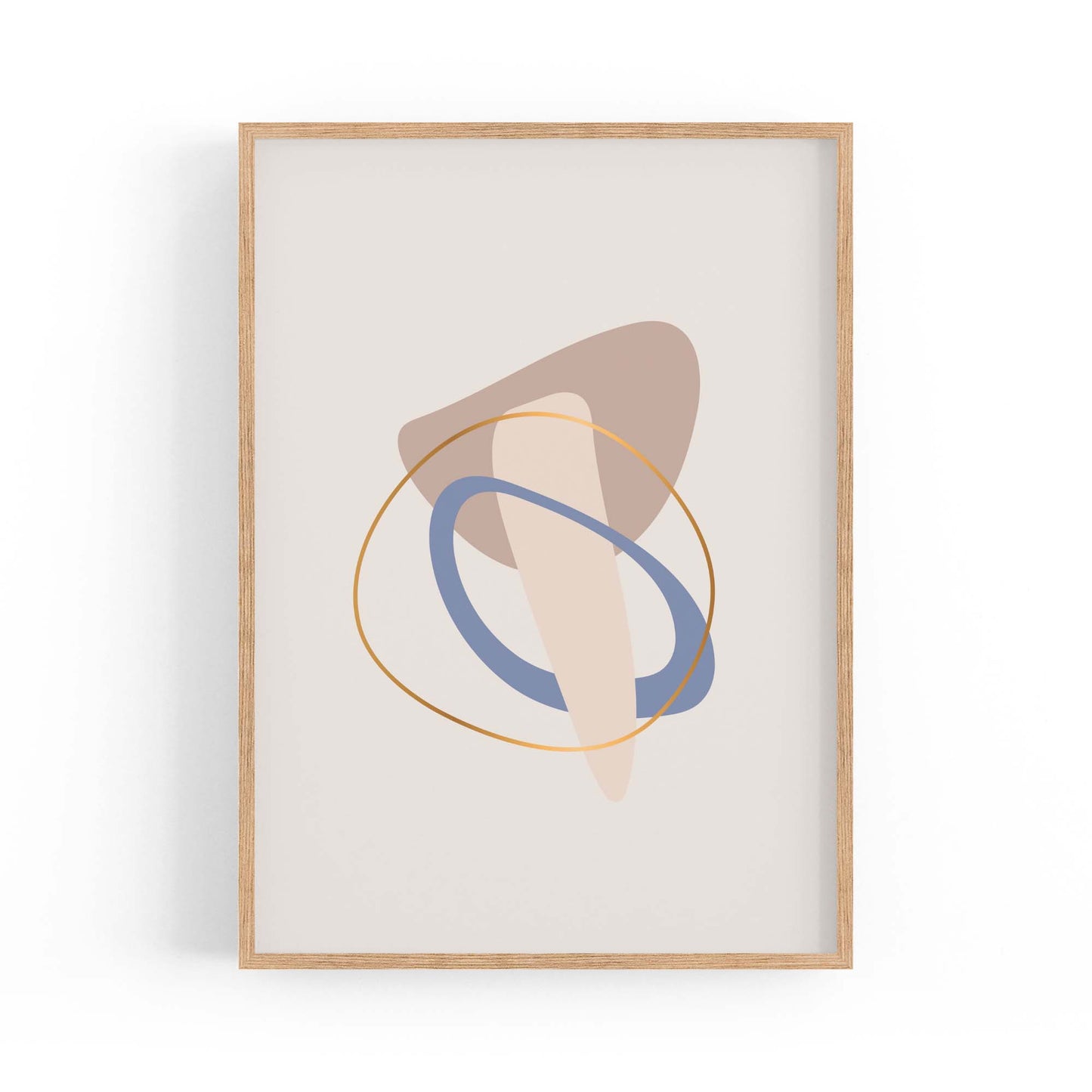Pale Abstract Shapes Wall Art #3 - The Affordable Art Company