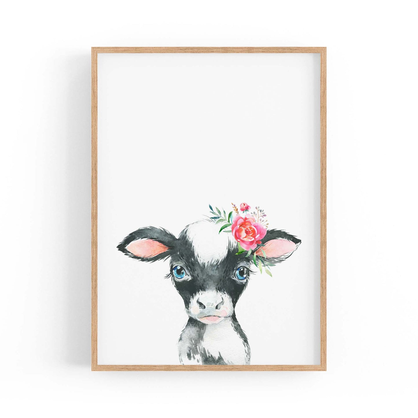 Cute Baby Cow Nursery Animal Gift Wall Art #1 - The Affordable Art Company