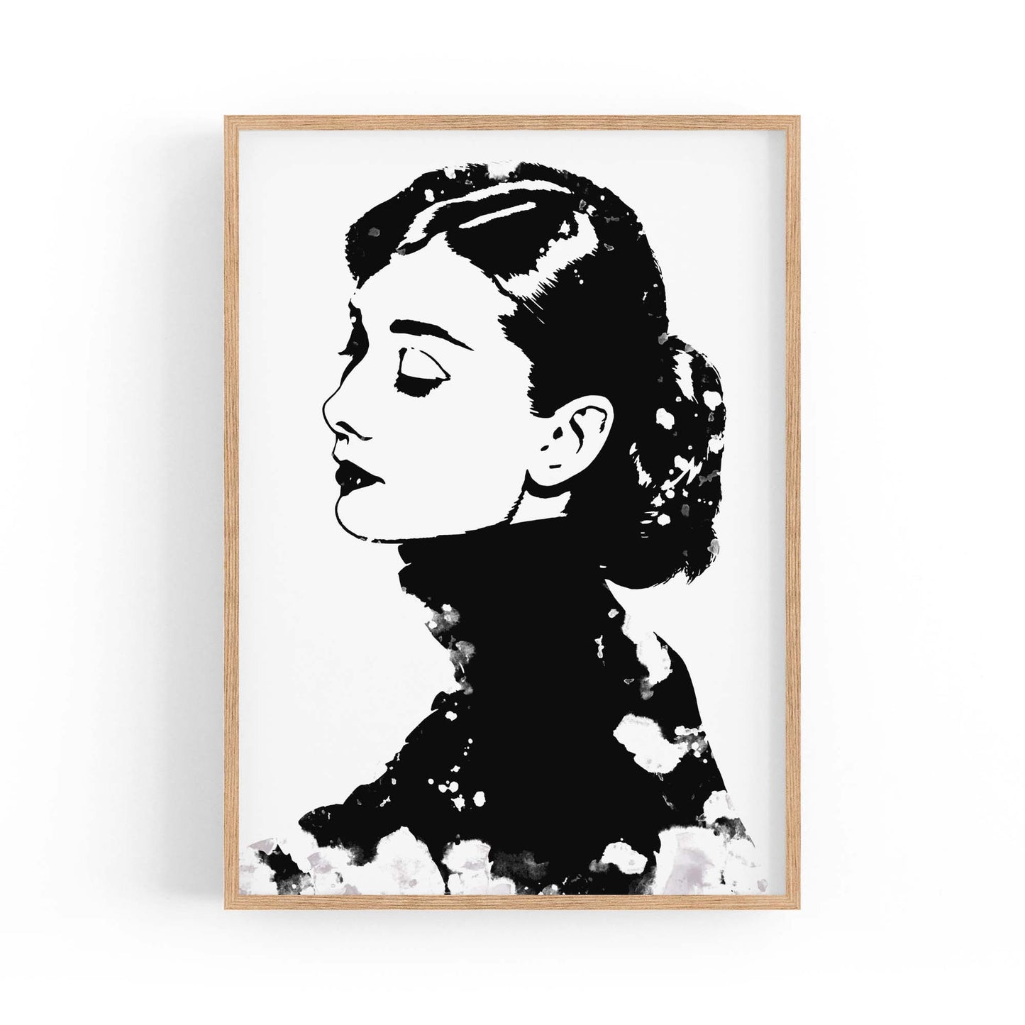 Audrey Hepburn Fashion Minimal Bedroom Wall Art #5 - The Affordable Art Company