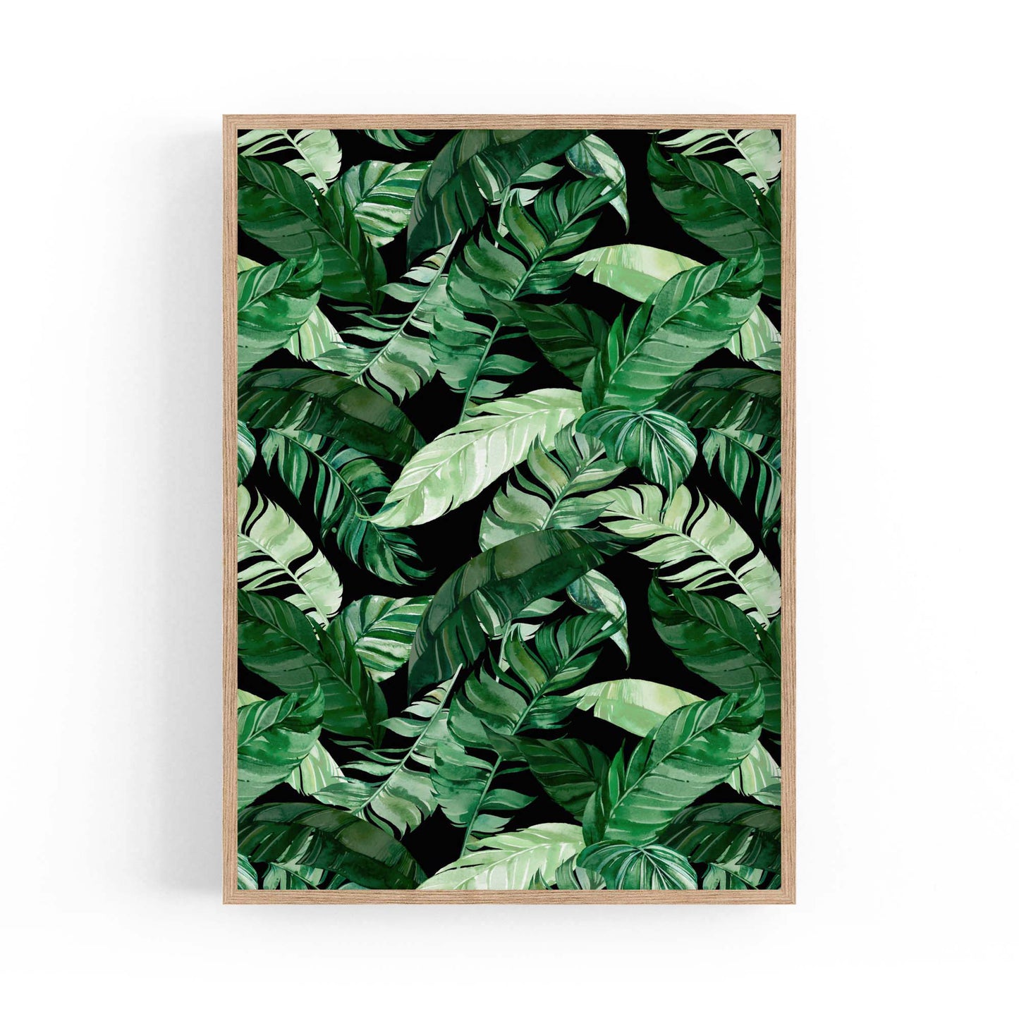 Tropical Leaf Pattern Green Plant Leaves Wall Art #2 - The Affordable Art Company