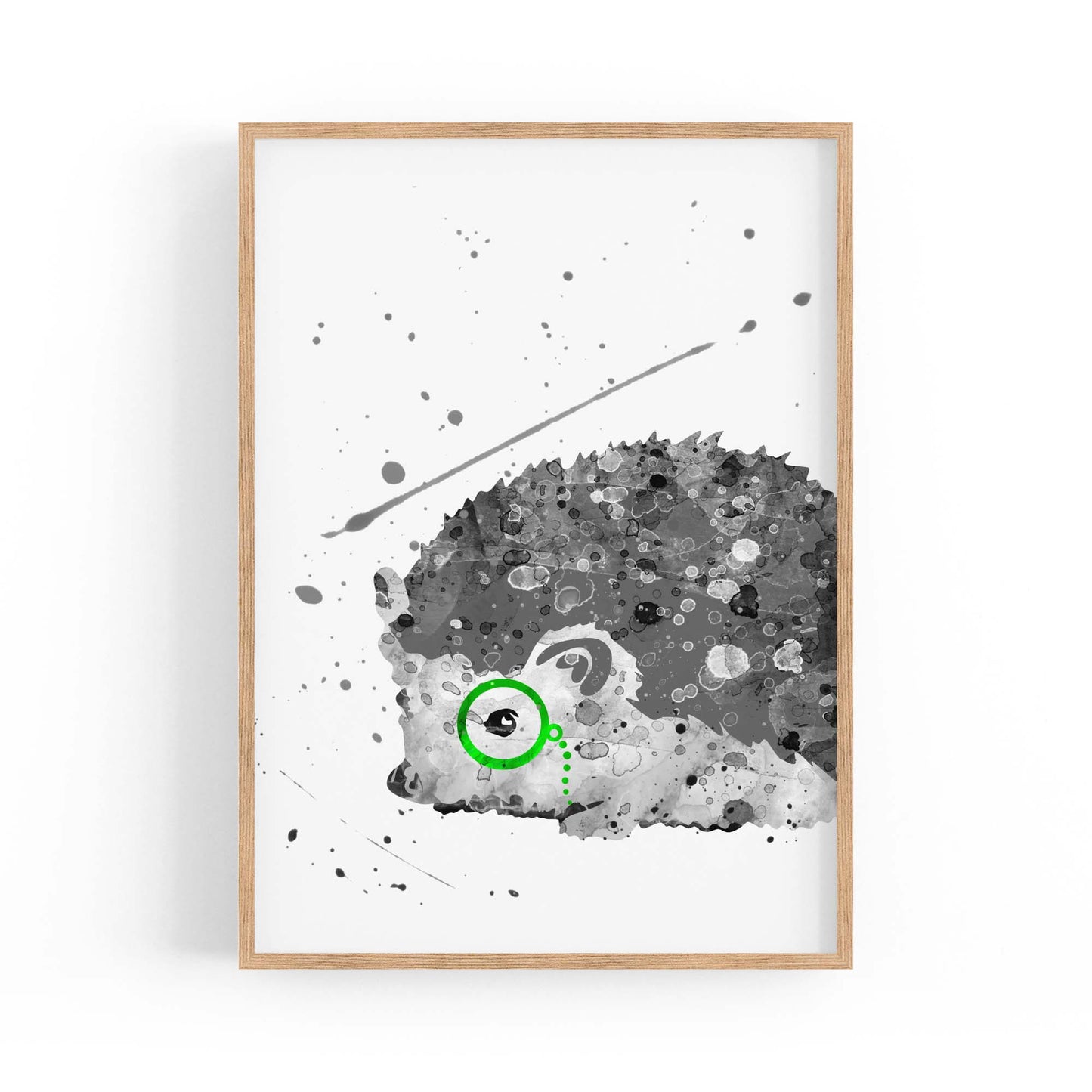 Hedgehog with Glasses Cute Nursery Wall Art - The Affordable Art Company