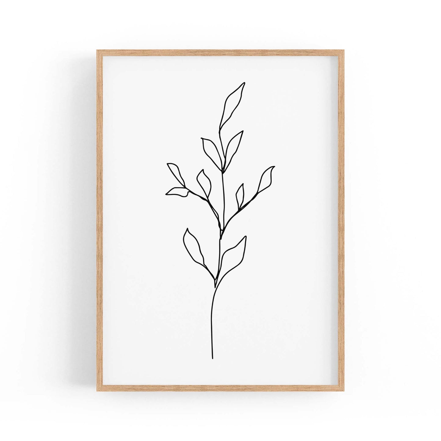 Minimal Floral Drawing Flower Abstract Wall Art #41 - The Affordable Art Company