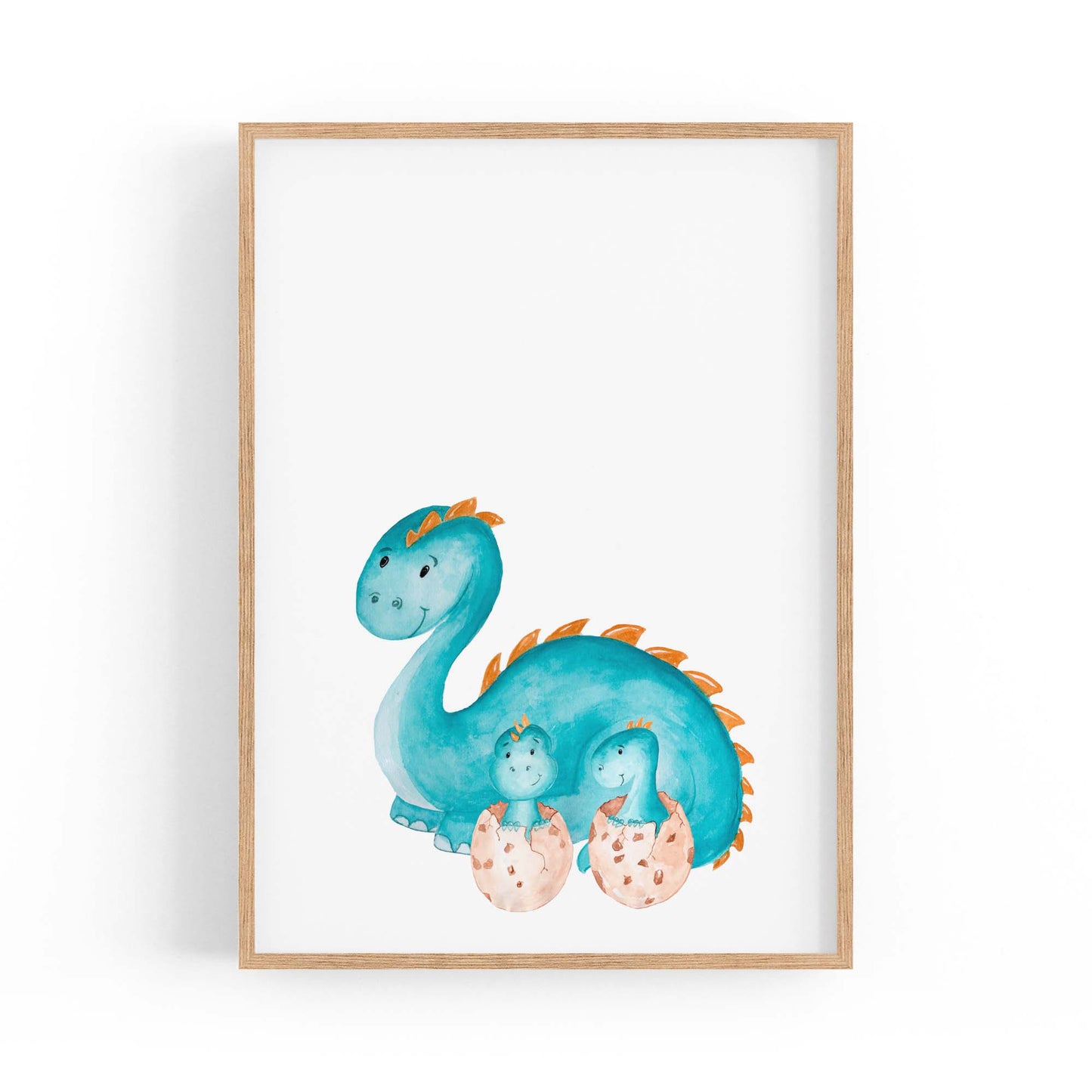 Cute Cartoon Dinosaur Boys Bedroom Wall Art #1 - The Affordable Art Company