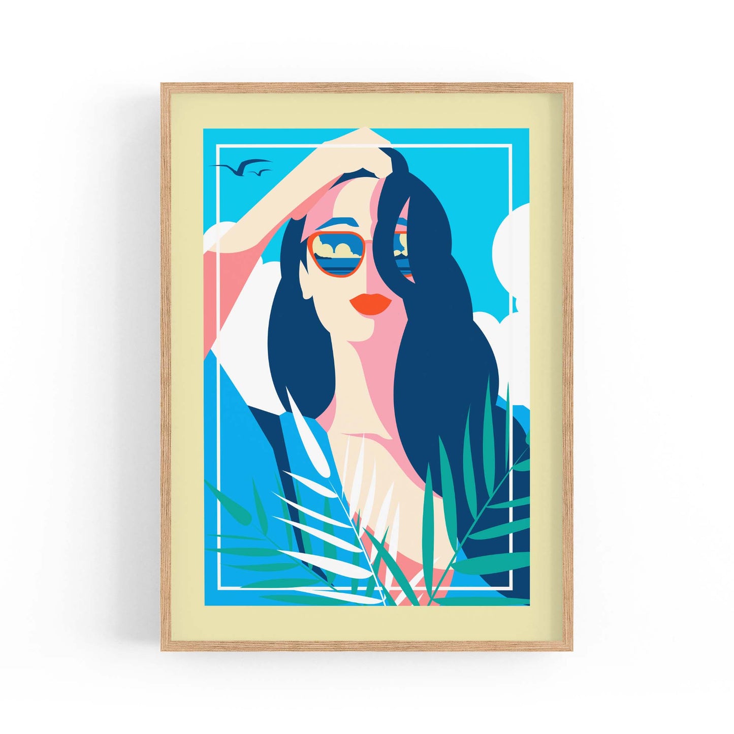 Retro Summer Girl Fashion Wall Art #2 - The Affordable Art Company