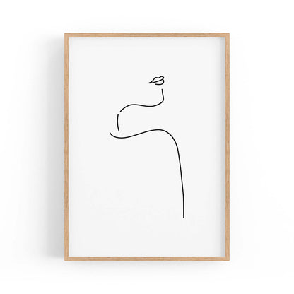 Female Body Nude Minimal Line Drawing Wall Art #3 - The Affordable Art Company