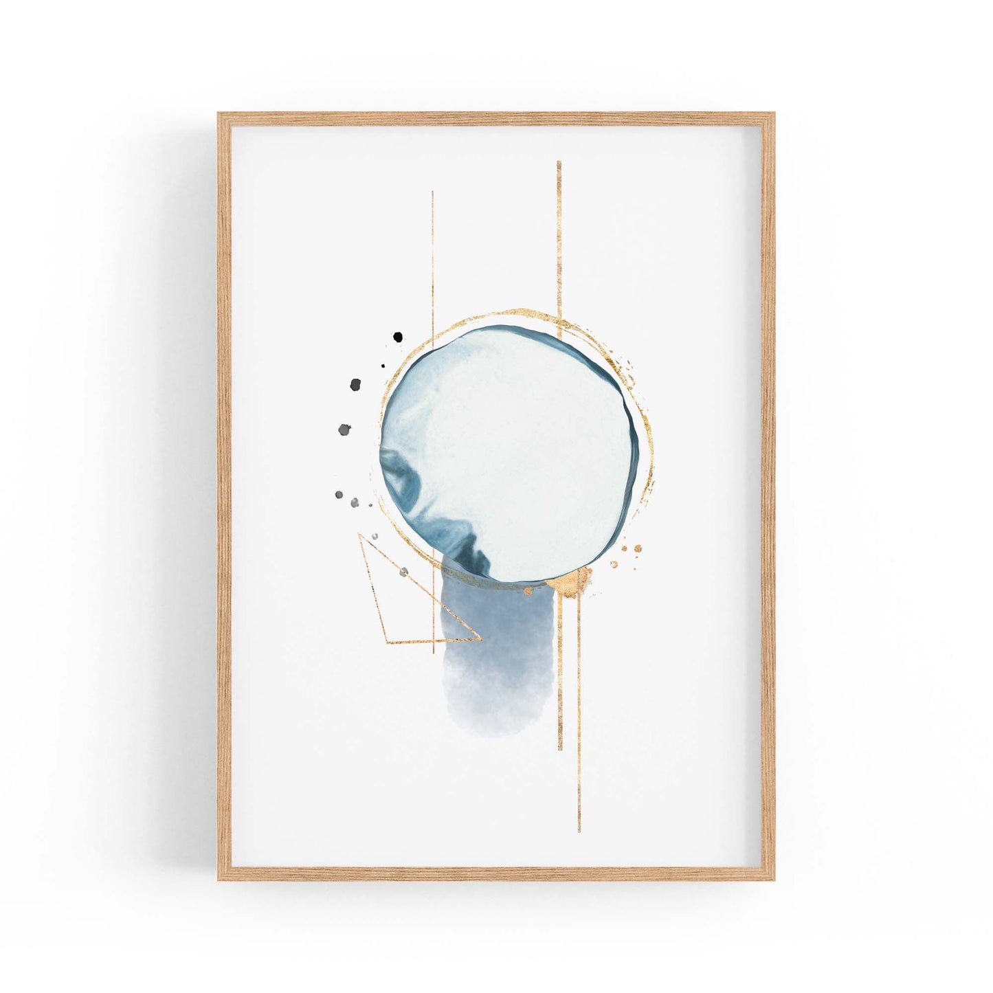 Blue Abstract Painting Minimal Modern Wall Art #2 - The Affordable Art Company