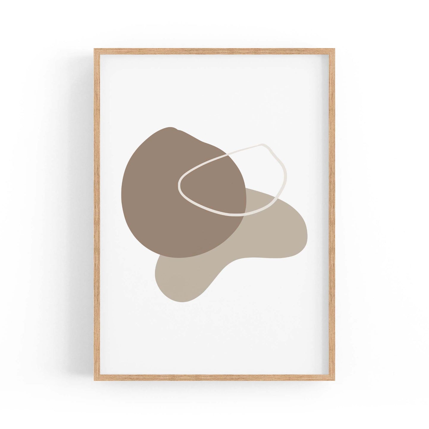 Minimal Black & White Shapes Abstract Wall Art #6 - The Affordable Art Company