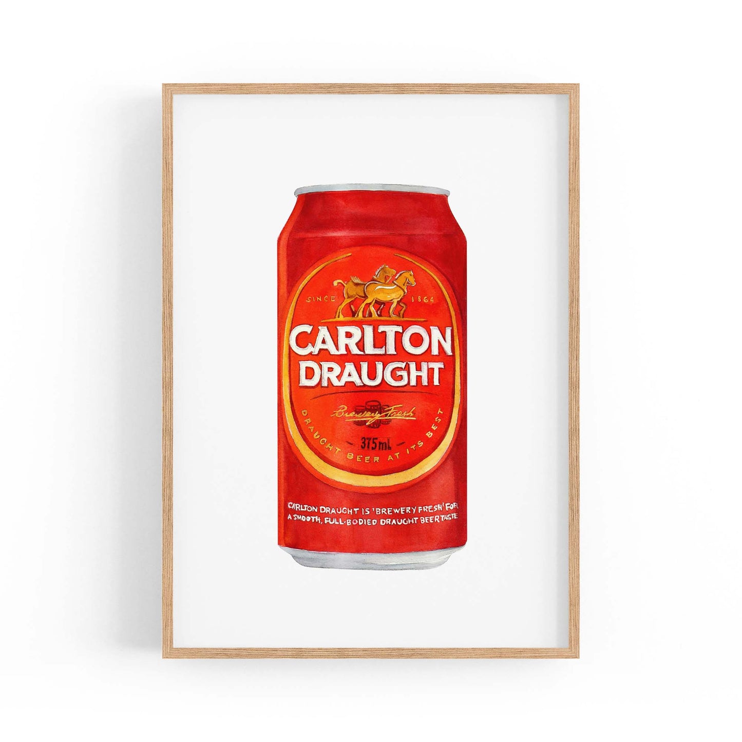 Carlton Draught Tinnie Painting Man Cave Gift Art - The Affordable Art Company