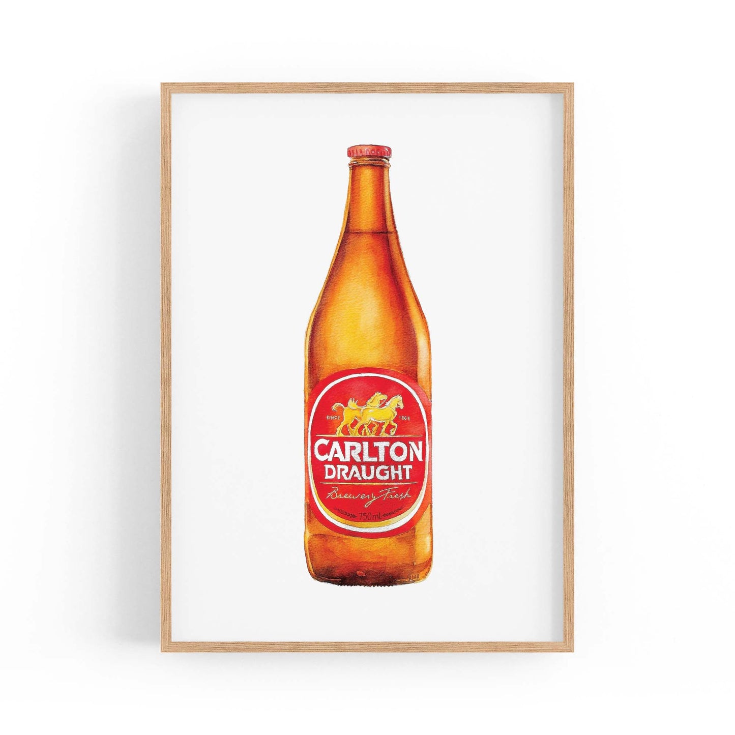Carlton Draught Longneck Beer Wall Art - The Affordable Art Company