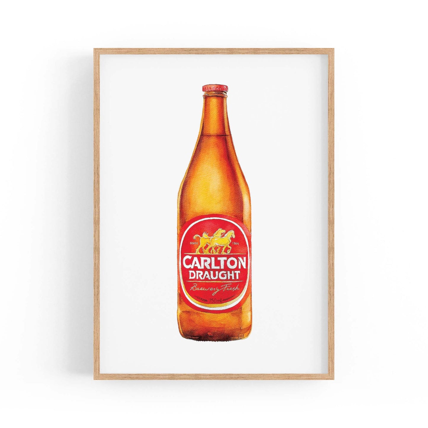 Carlton Draught Longneck Beer  Wall Art - The Affordable Art Company