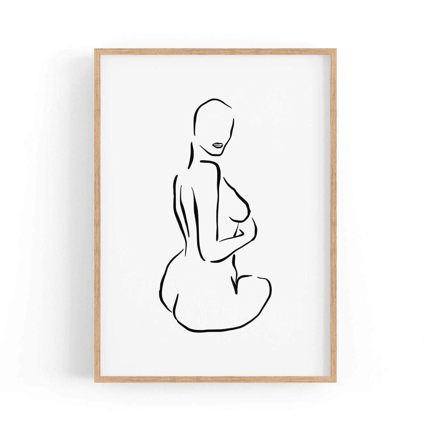 Nude Female Form Fashion Minimal Wall Art - The Affordable Art Company