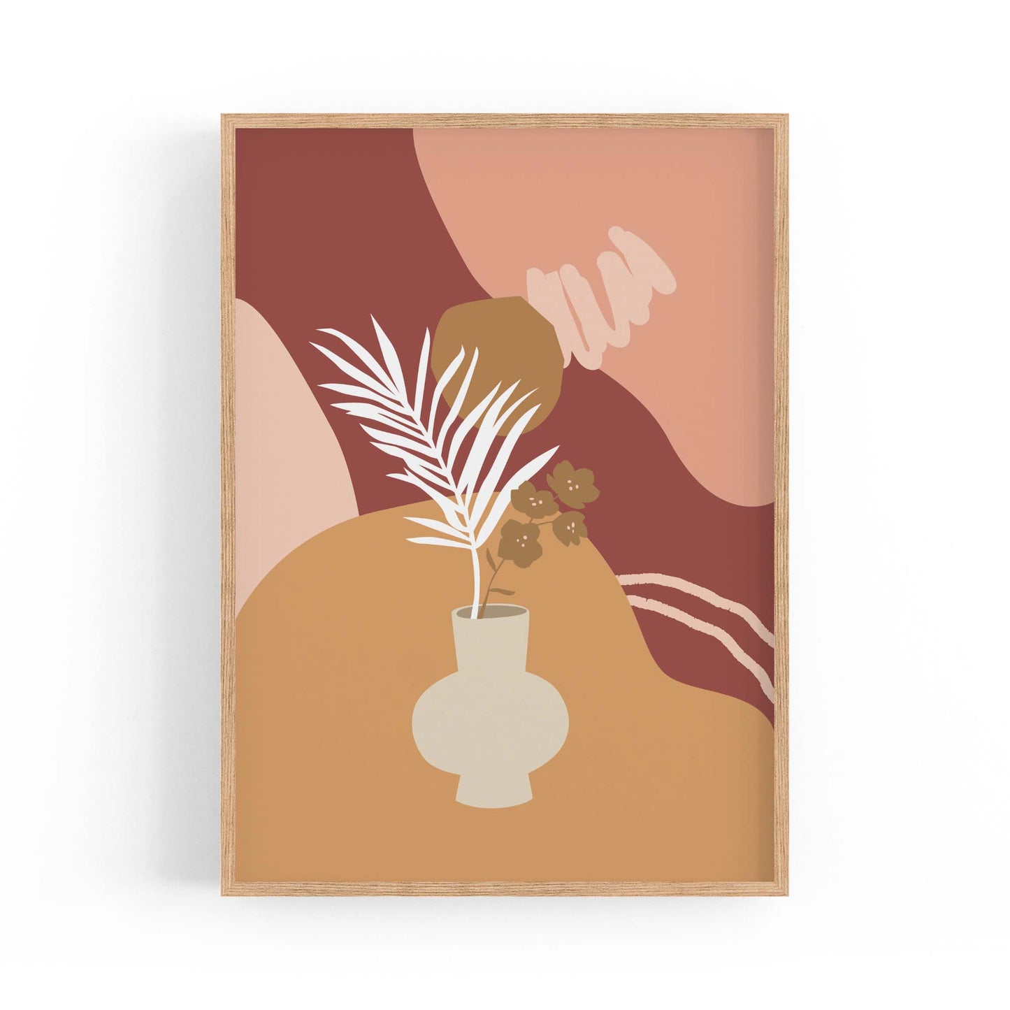 Abstract House Plant Minimal Living Room Wall Art #38 - The Affordable Art Company