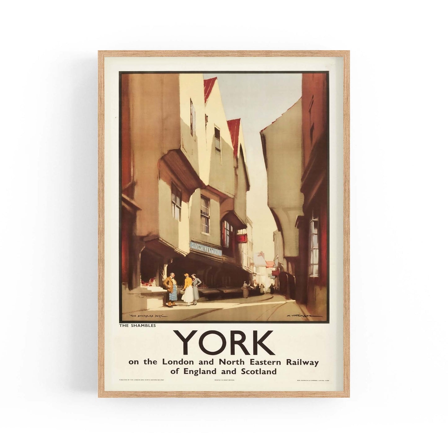The Shambles York Vintage Travel Advert Wall Art - The Affordable Art Company