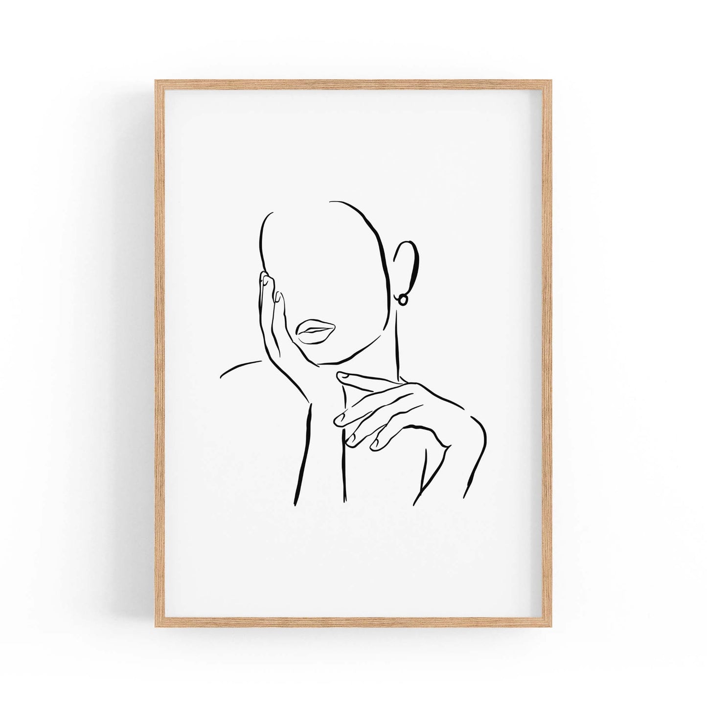 Seductive Female Face Minimal Fashion Wall Art - The Affordable Art Company