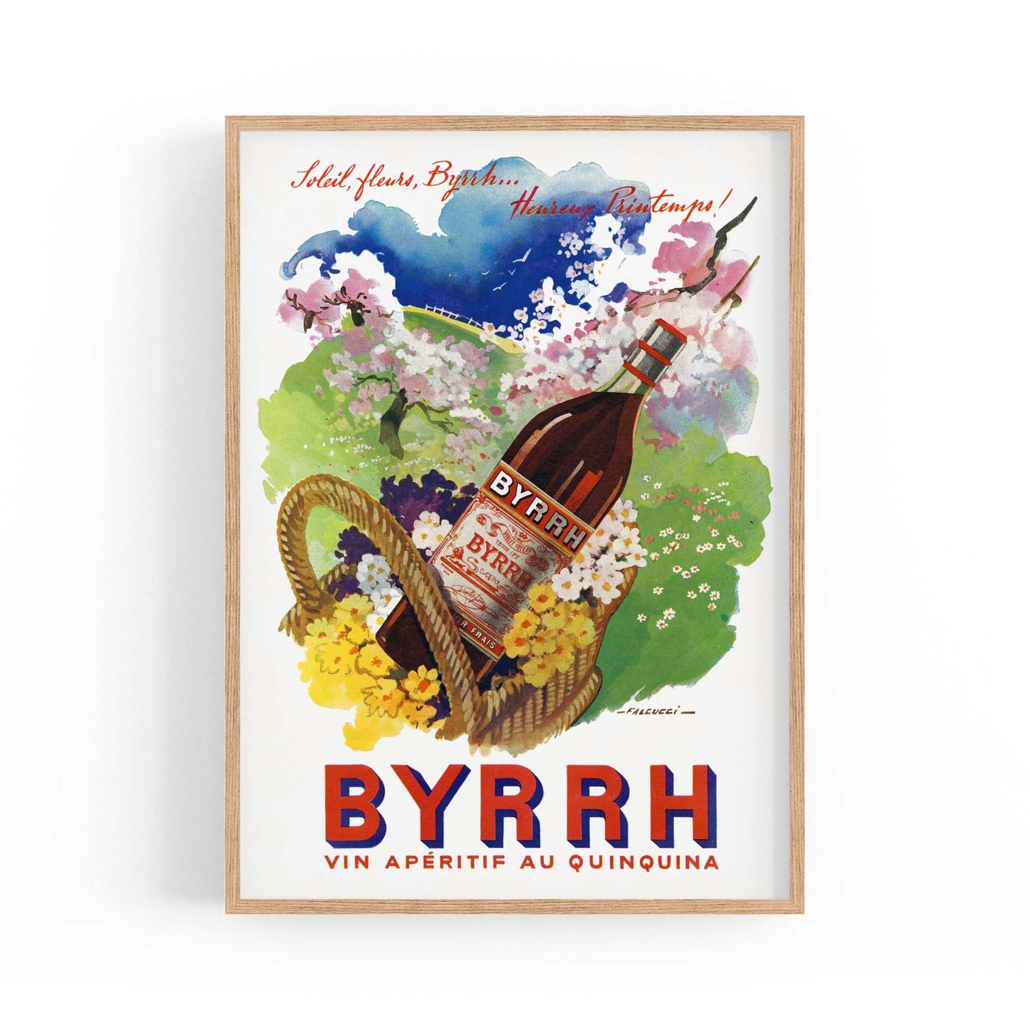 Spring Byrrh Vintage Drinks Advert Wall Art - The Affordable Art Company