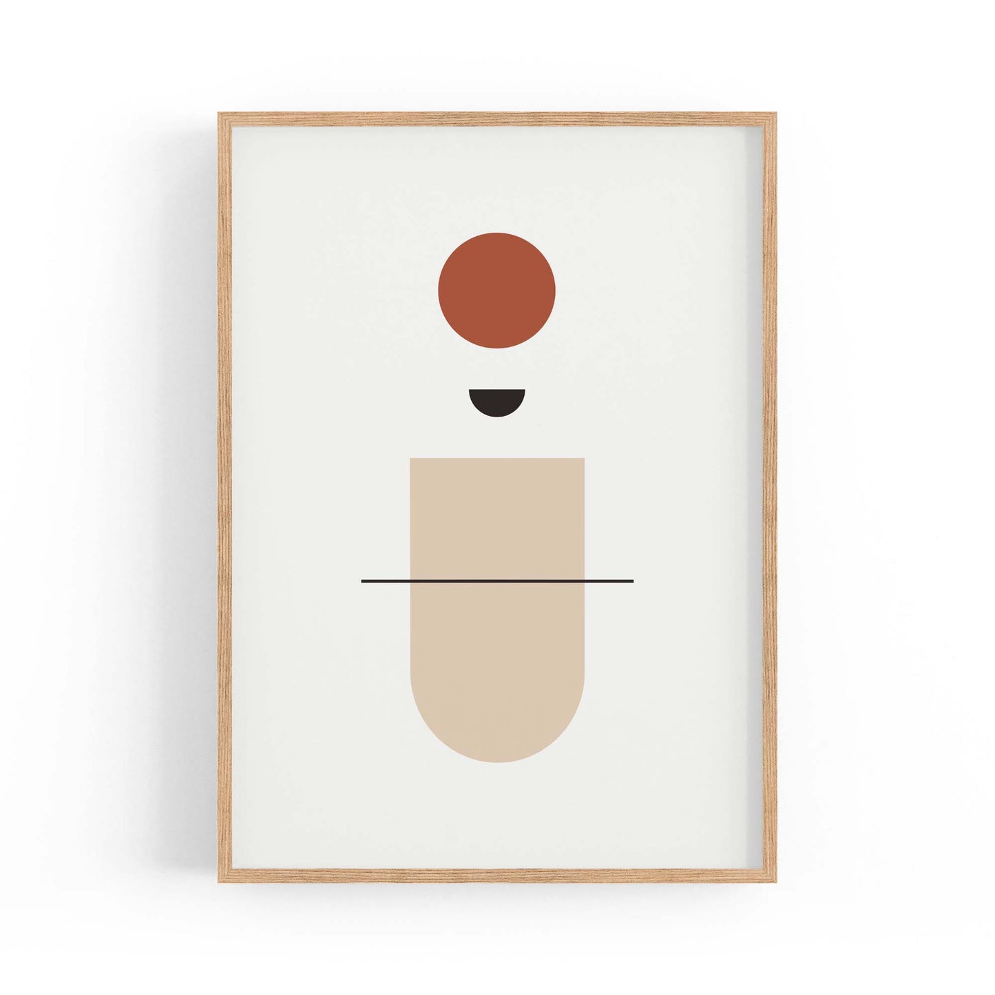 Minimal Pastel Abstract Retro Shapes Wall Art #1 - The Affordable Art Company