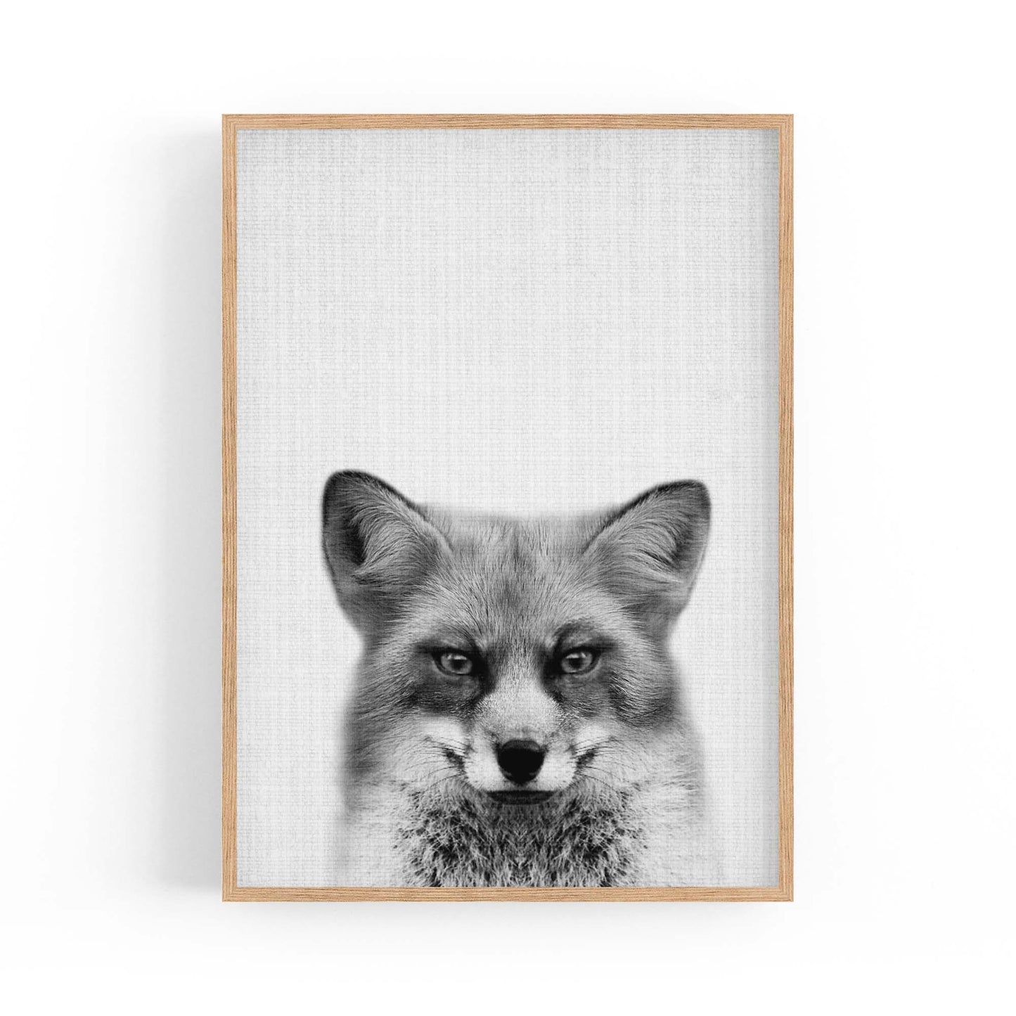 Fox Portrait Drawing Minimal Animal Wall Art - The Affordable Art Company