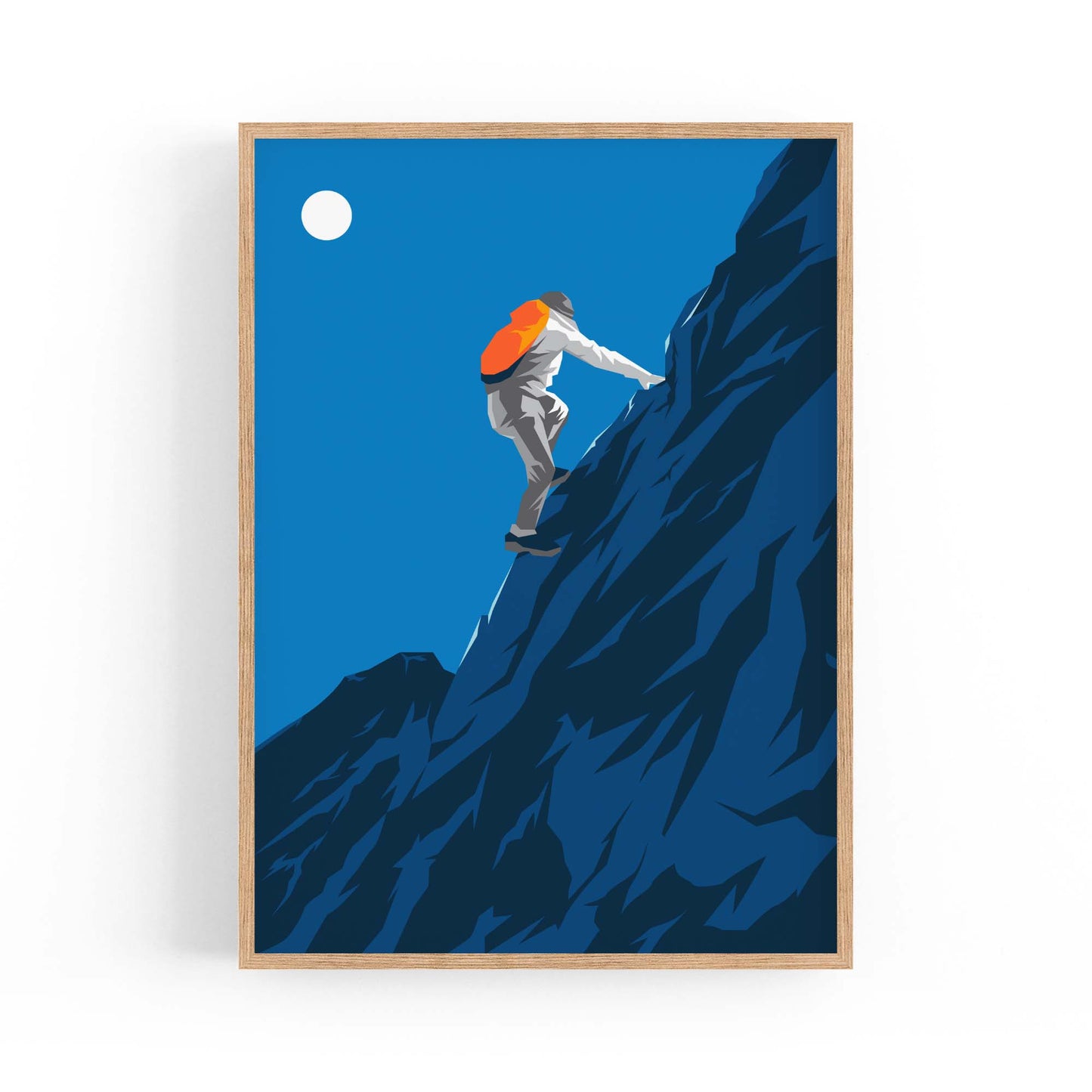 Retro Mountain Climbing Winter Sports Wall Art #1 - The Affordable Art Company