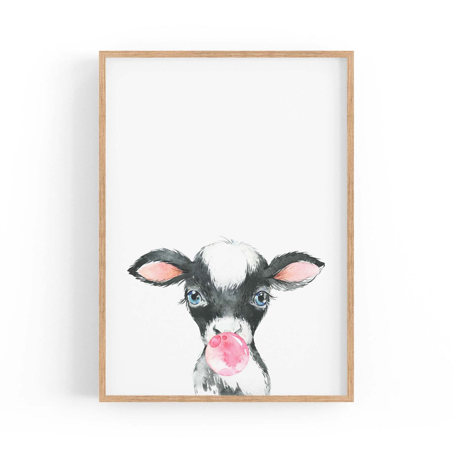 Cute Baby Cow Nursery Animal Gift Wall Art #3 - The Affordable Art Company
