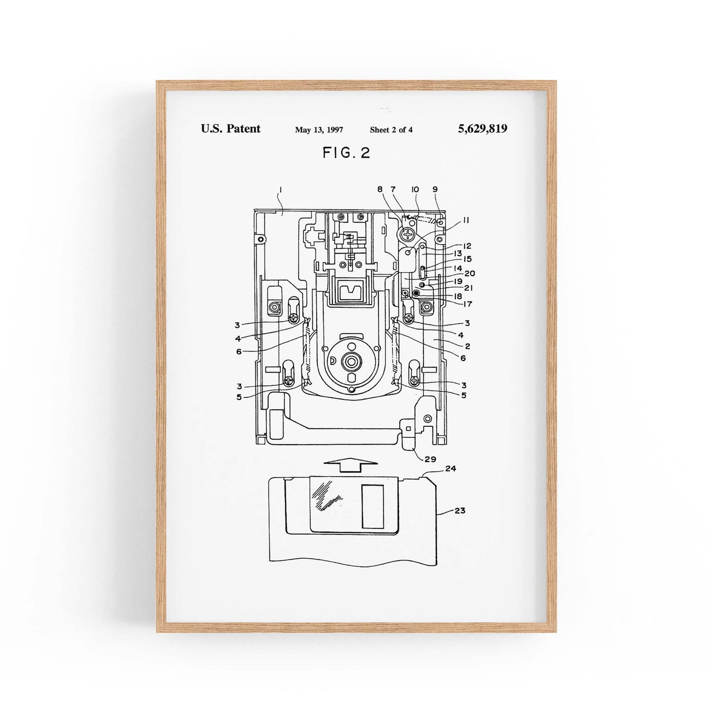 Vintage Floppy Disk Patent Wall Art #2 - The Affordable Art Company