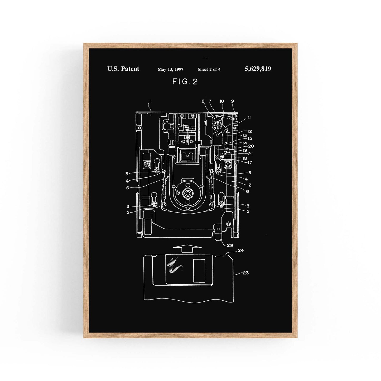 Vintage Floppy Disk Patent Wall Art #1 - The Affordable Art Company