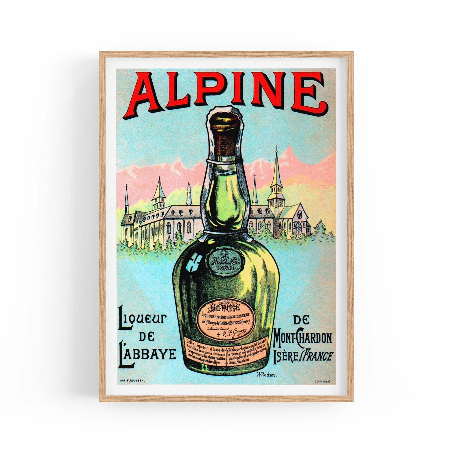 Alpine Liqueur Vintage Advert Wall Art - The Affordable Art Company