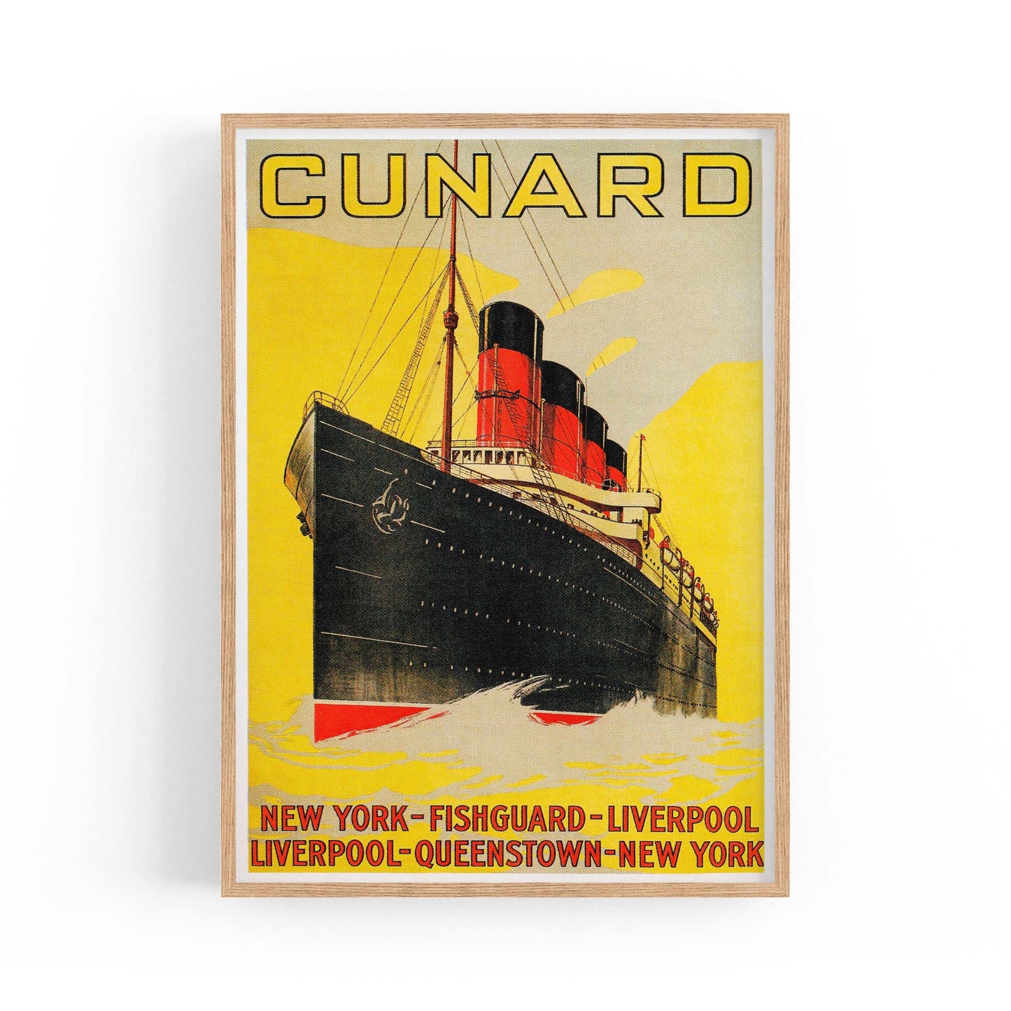 Cunard Line Vintage Shipping Advert Wall Art - The Affordable Art Company