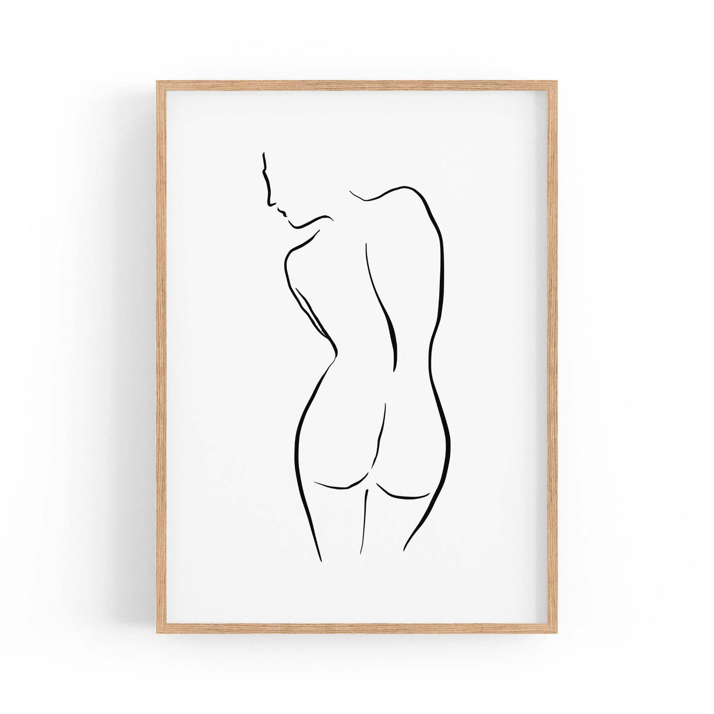 Abstract Line Drawing Female Nude Wall Art - The Affordable Art Company