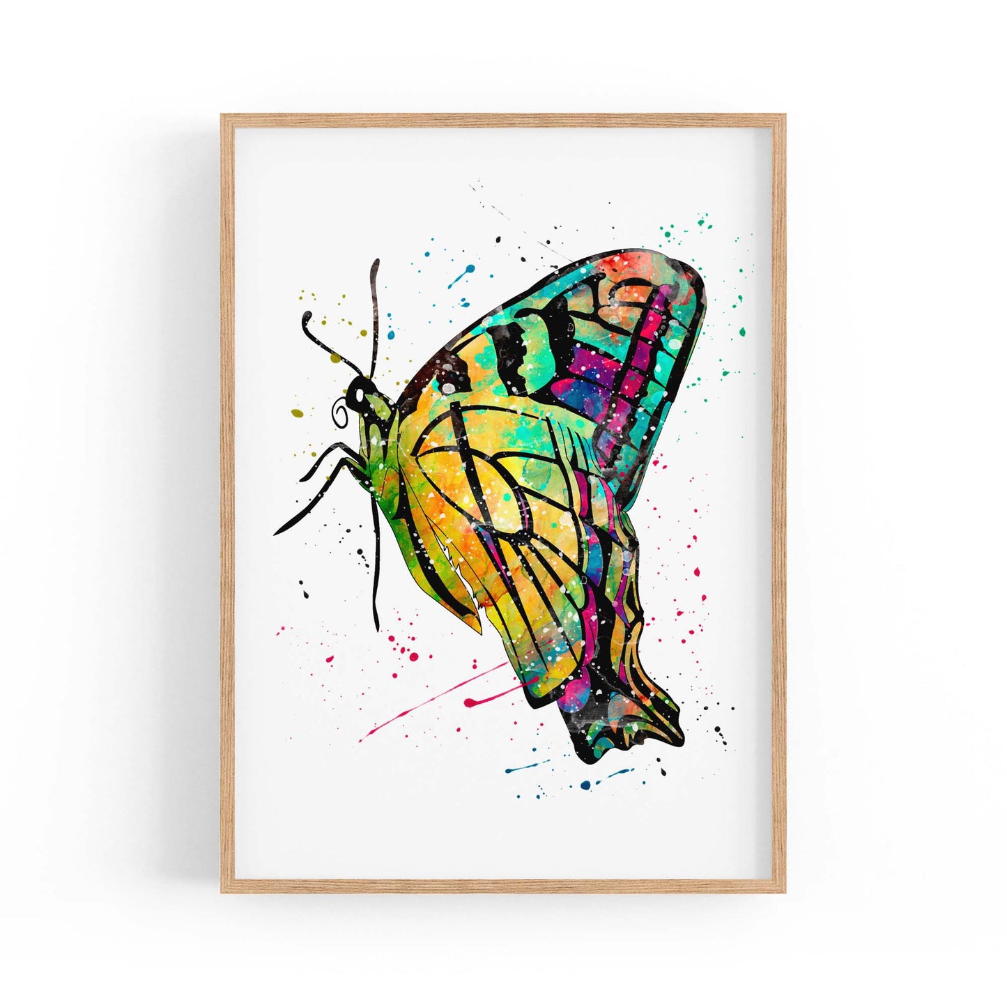 Butterfly Cute Nursery Baby Toddler Wall Art #4 - The Affordable Art Company