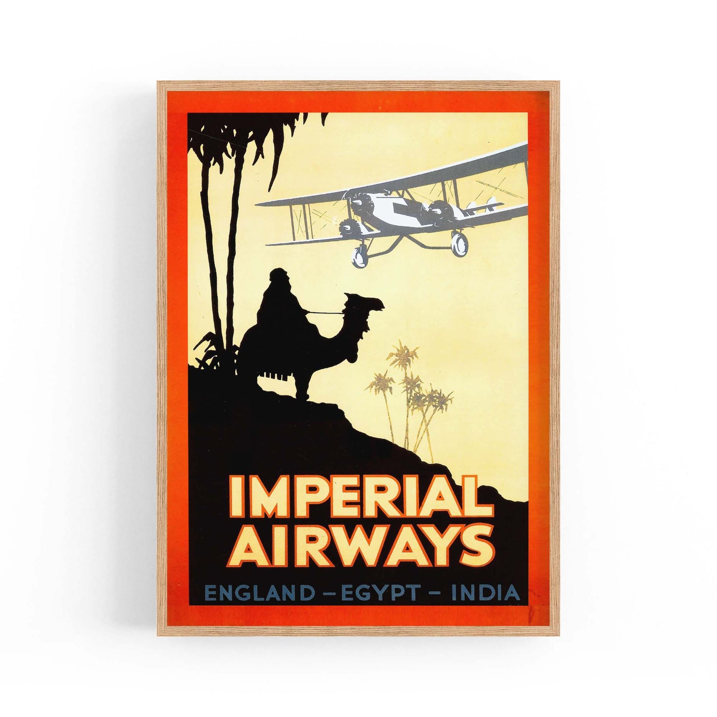 Imperial Airways Vintage Travel Advert Wall Art - The Affordable Art Company