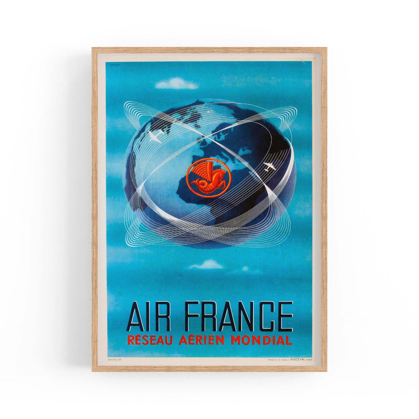 Air France - World Travel Vintage Advert Wall Art - The Affordable Art Company