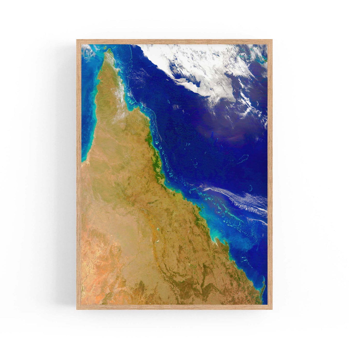 Great Barrier Reef from Space Australia Wall Art - The Affordable Art Company