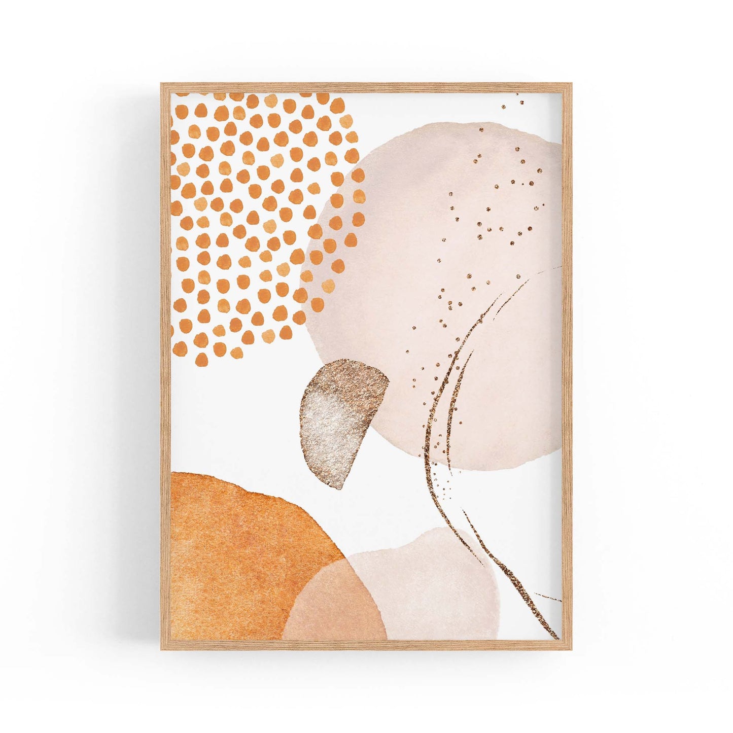 Abstract Modern Watercolour Shapes Painting Wall Art #10 - The Affordable Art Company