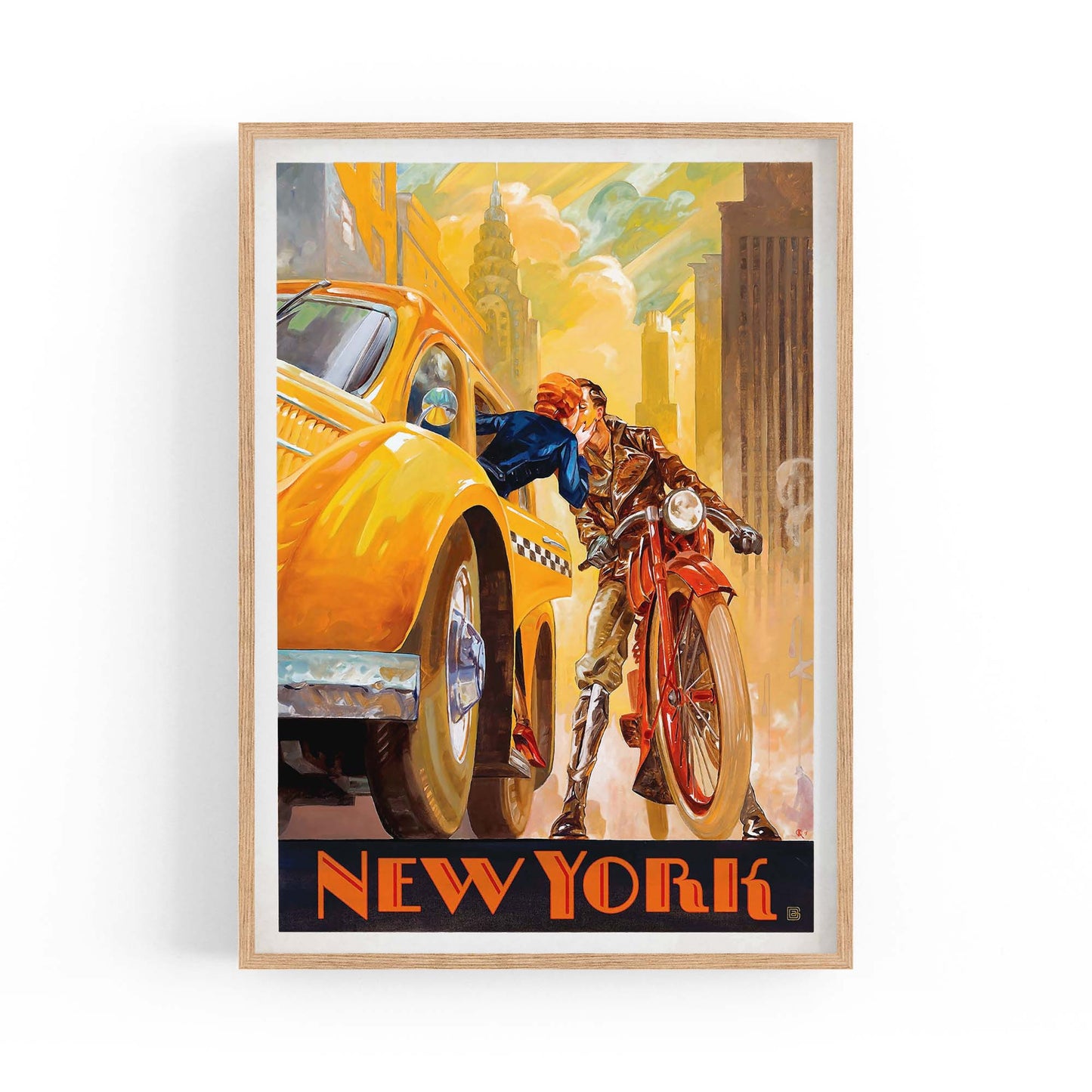 Romantic Goodbye, New York USA Vintage Wall Art - The Affordable Art Company