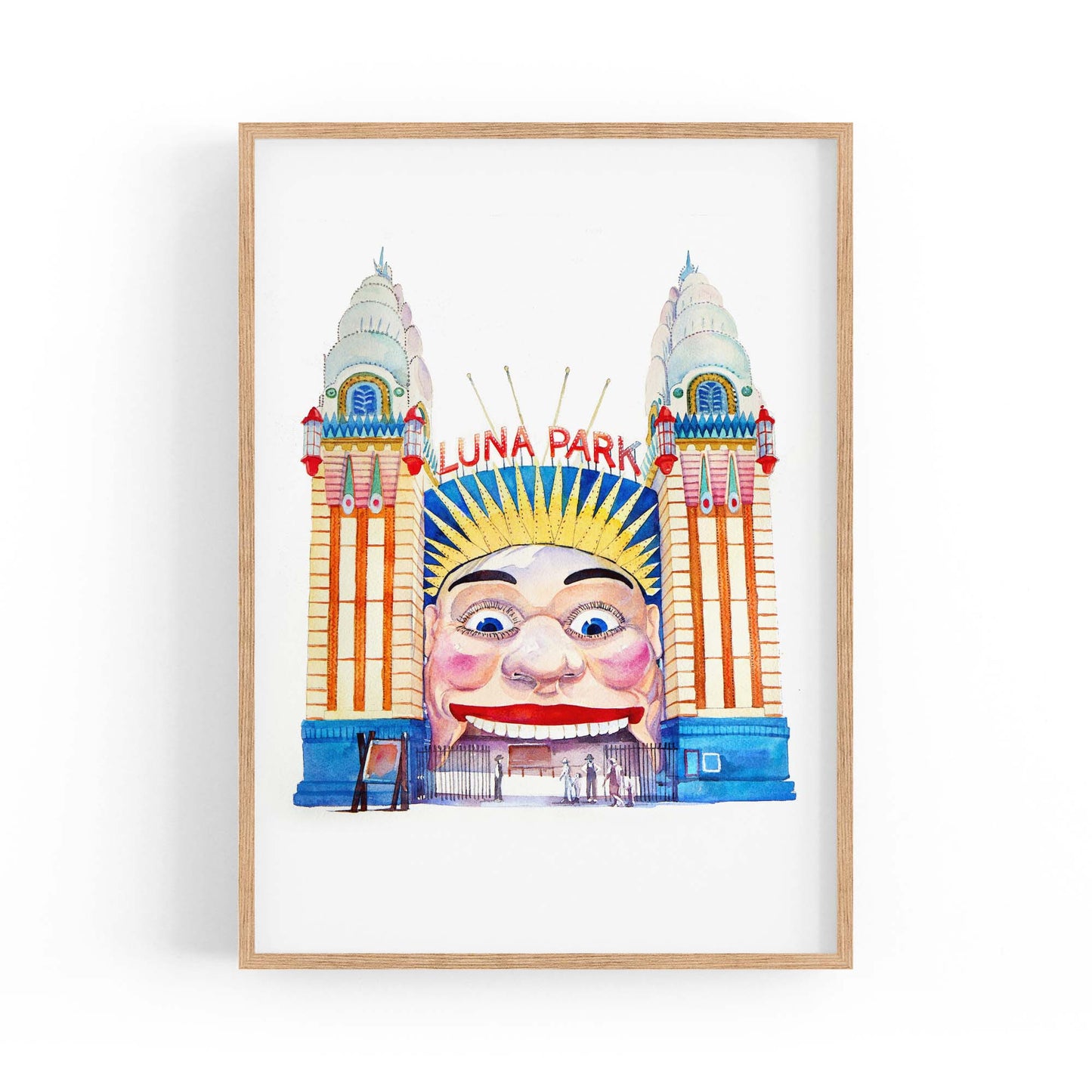 Luna Park, Sydney Painting Landmark Wall Art - The Affordable Art Company