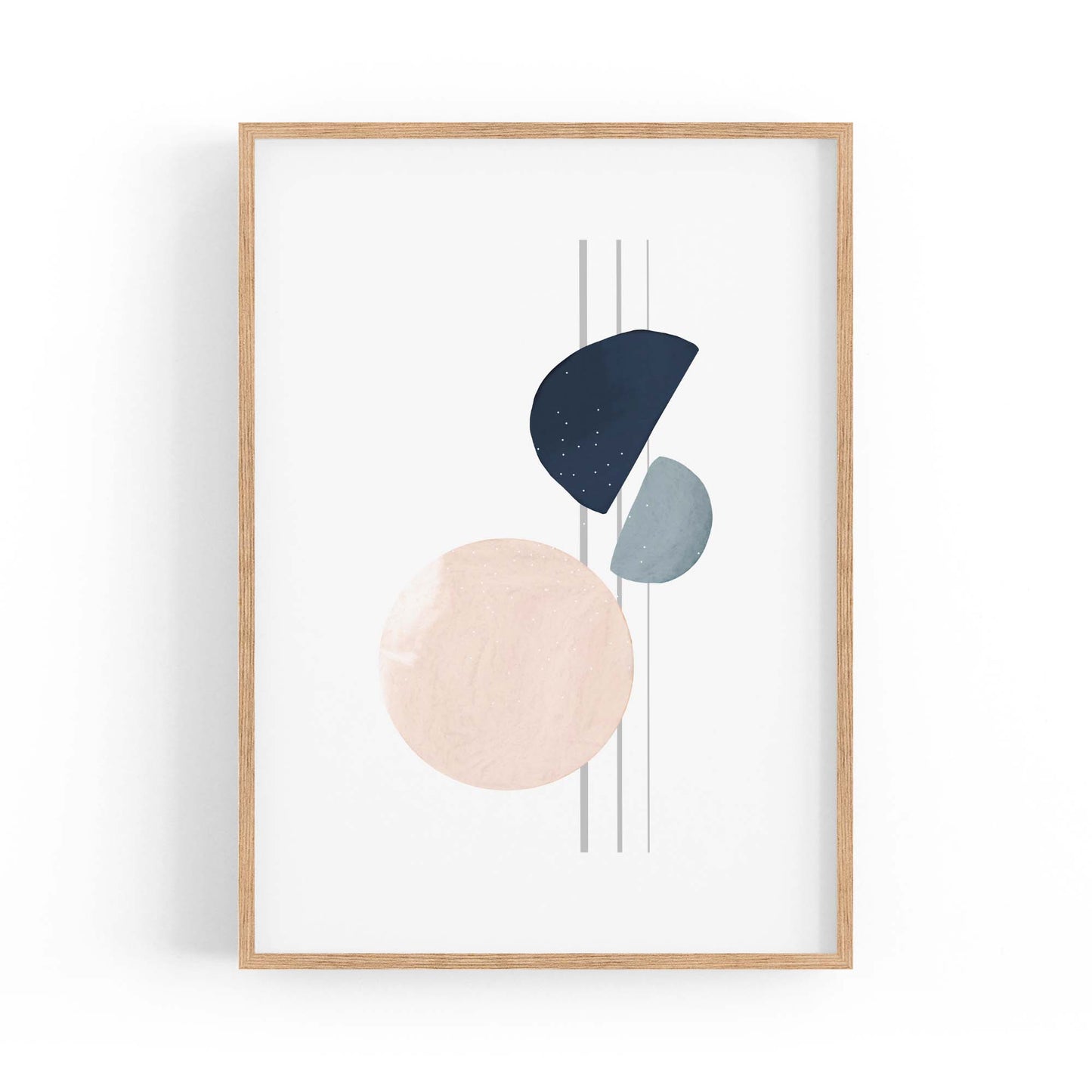 Blue Abstract Painting Minimal Modern Wall Art #17 - The Affordable Art Company
