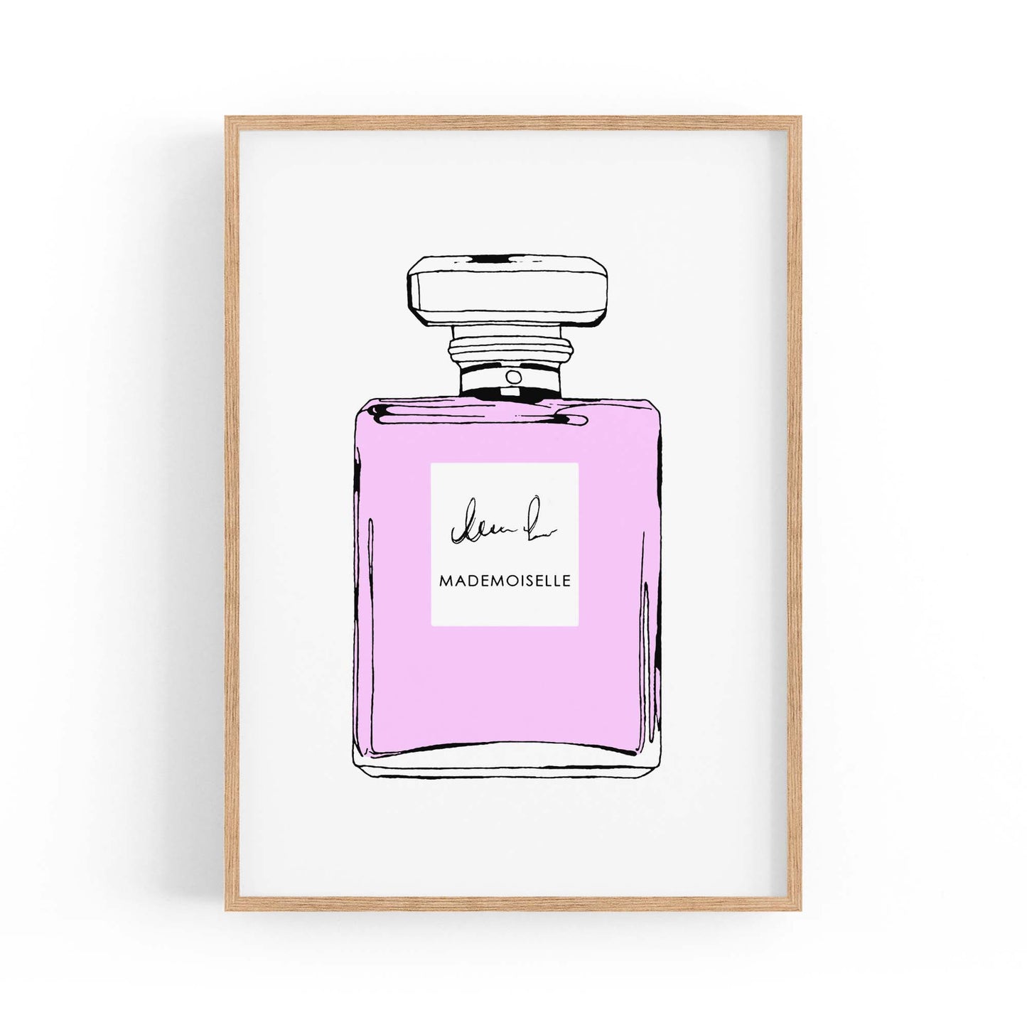 Violet Minimal Perfume Bottle Fashion Wall Art - The Affordable Art Company