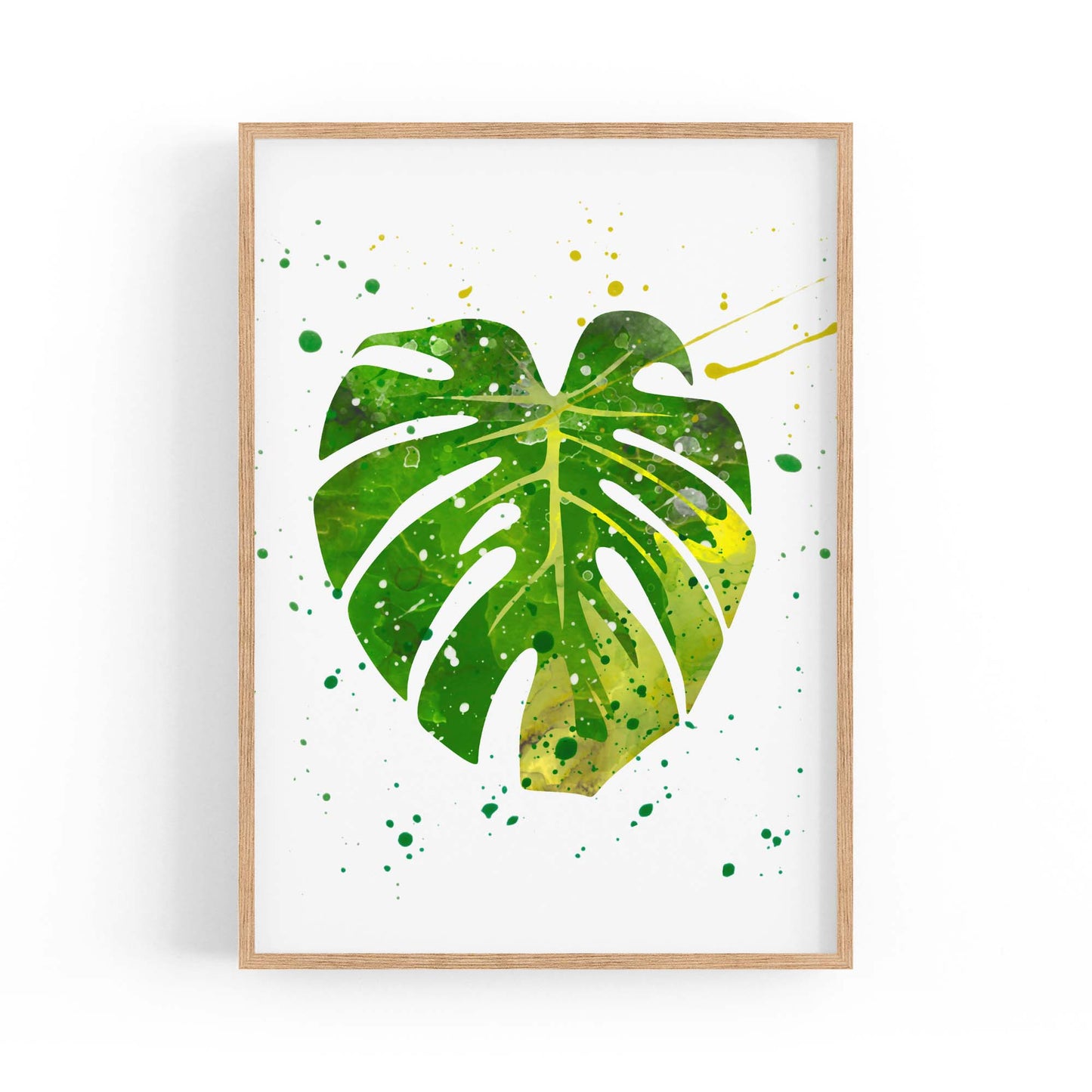 Palm Leaf Tropical Green Minimal Wall Art #2 - The Affordable Art Company