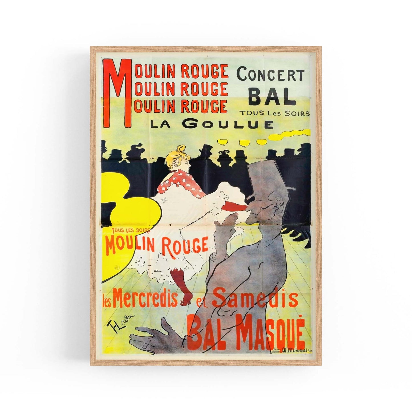 Moulin Rouge, Paris,French Vintage Advert Wall Art - The Affordable Art Company