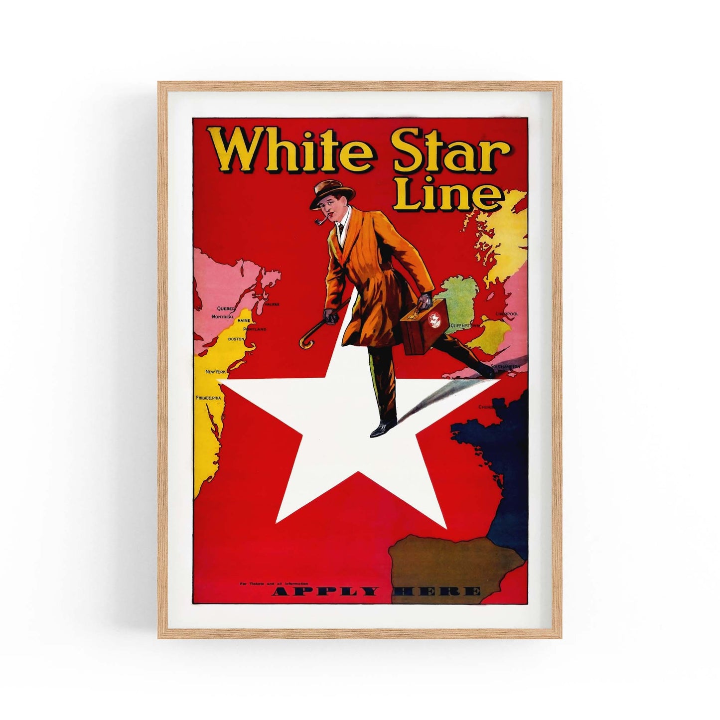 White Star Line Vintage Shipping Advert Wall Art #4 - The Affordable Art Company