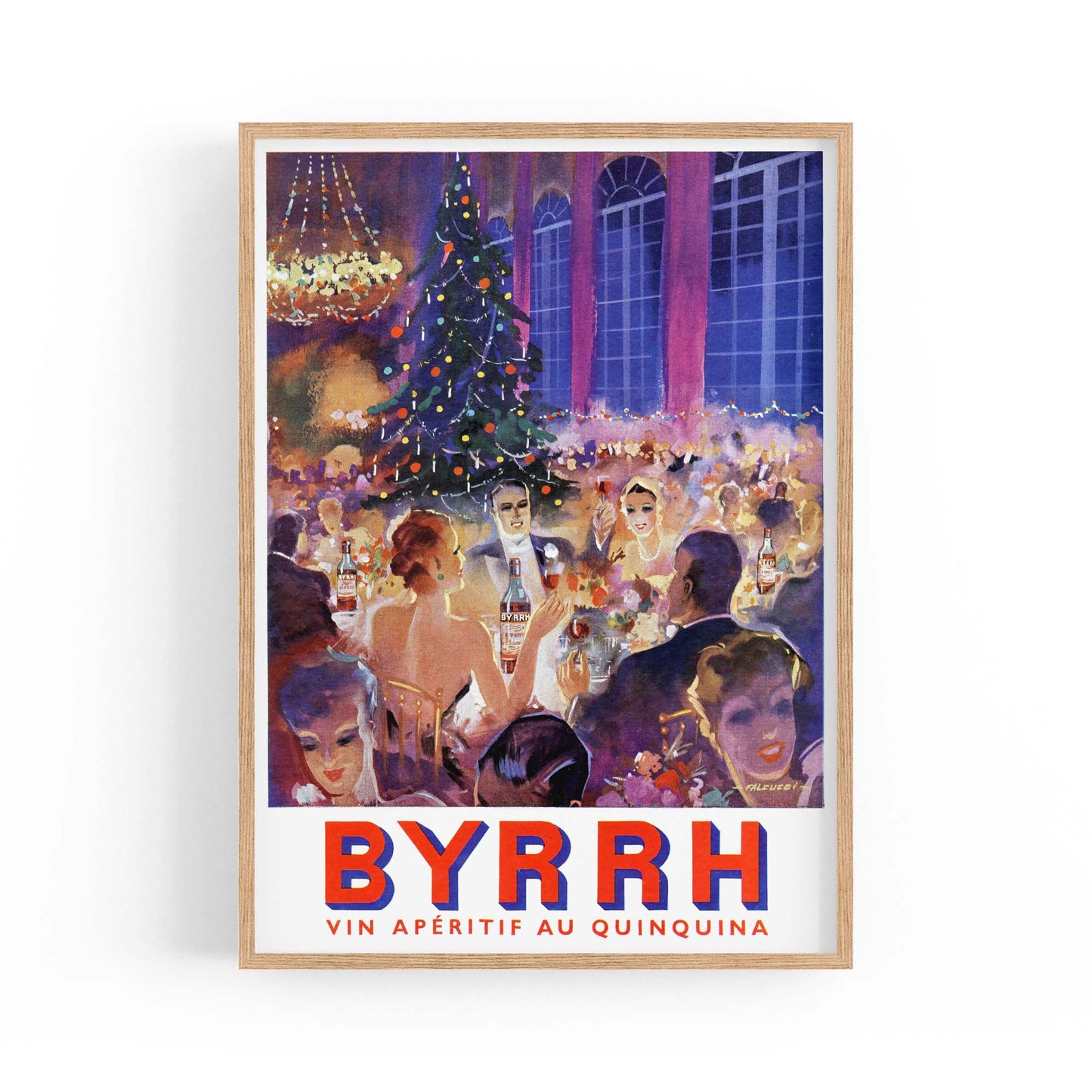 Festive Byrrh Vintage Drinks Advert Wall Art - The Affordable Art Company
