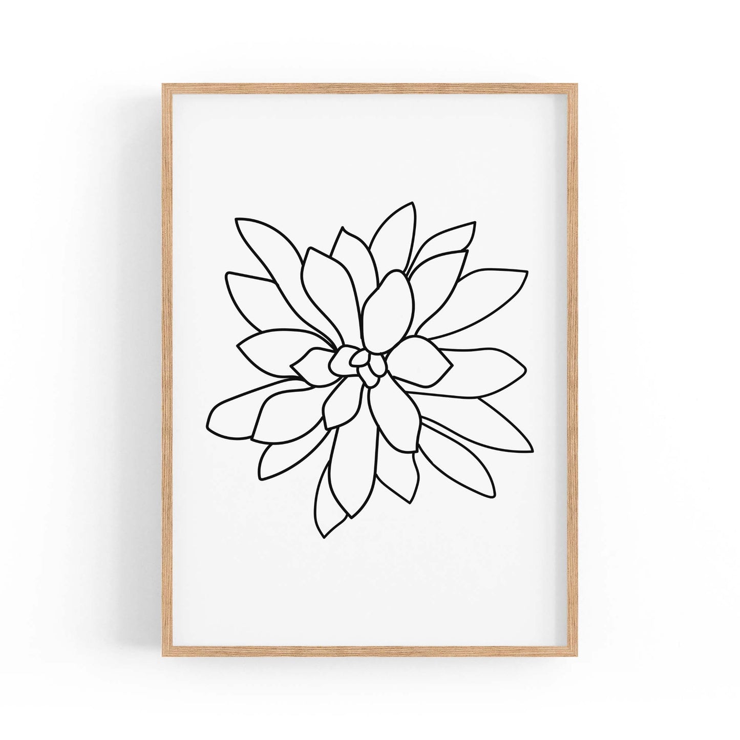 Minimal Flower Line Drawing Abstract Wall Art #5 - The Affordable Art Company