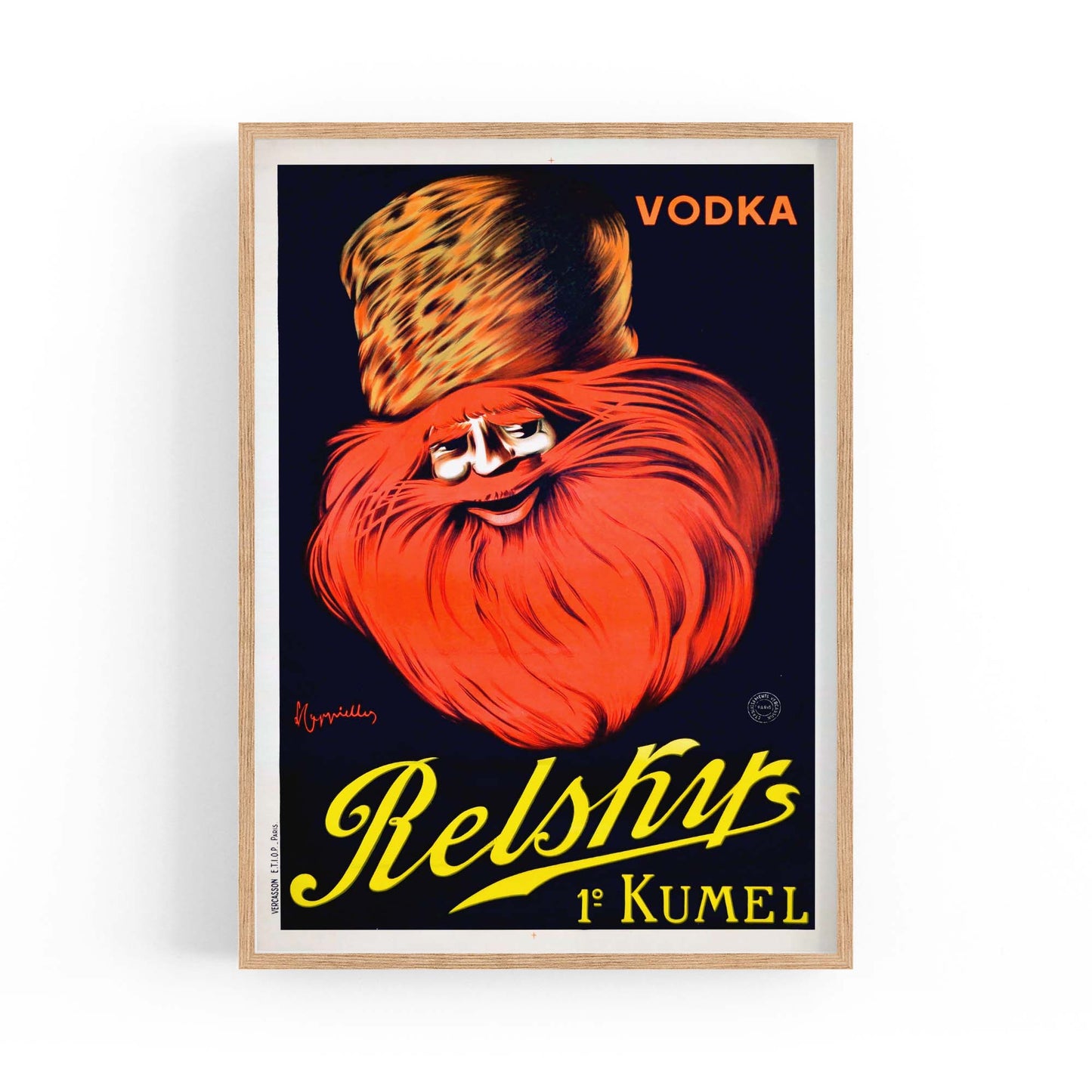 Russian Relsky Vodka Vintage Advert Bar Wall Art - The Affordable Art Company
