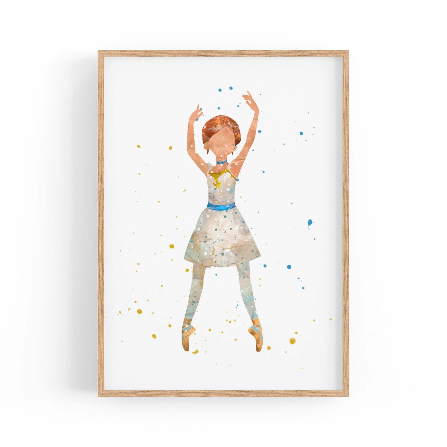 White Ballerina Girls Bedroom Ballet Wall Art #2 - The Affordable Art Company