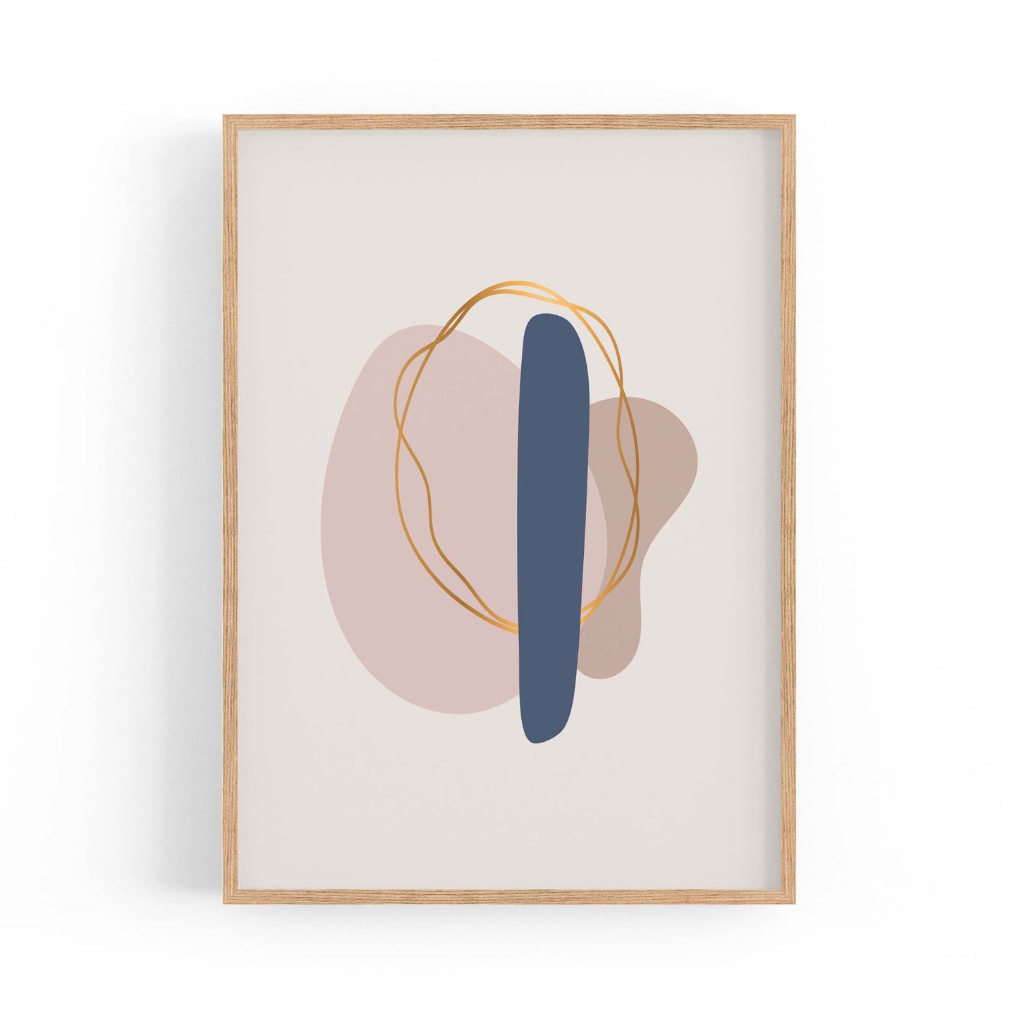 Pale Abstract Shapes Wall Art #10 - The Affordable Art Company