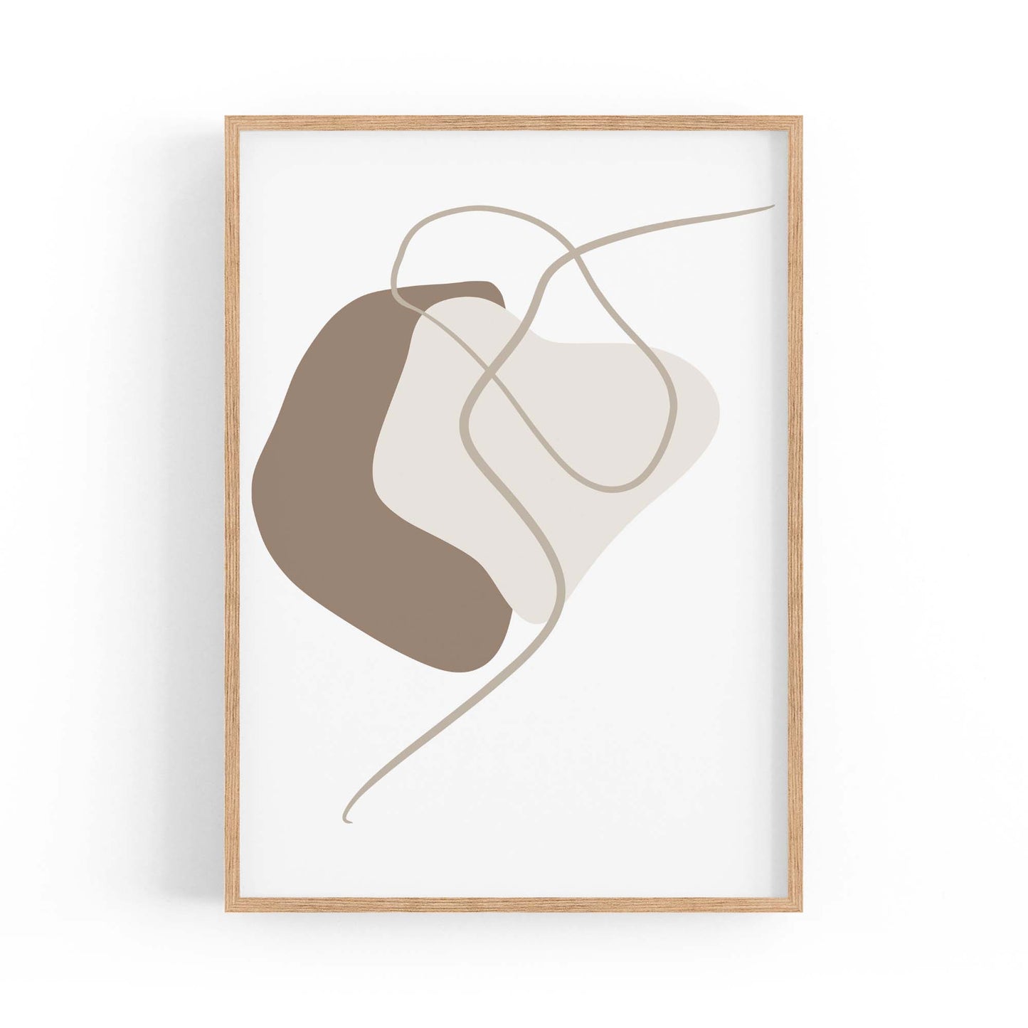 Minimal Black & White Shapes Abstract Wall Art #8 - The Affordable Art Company